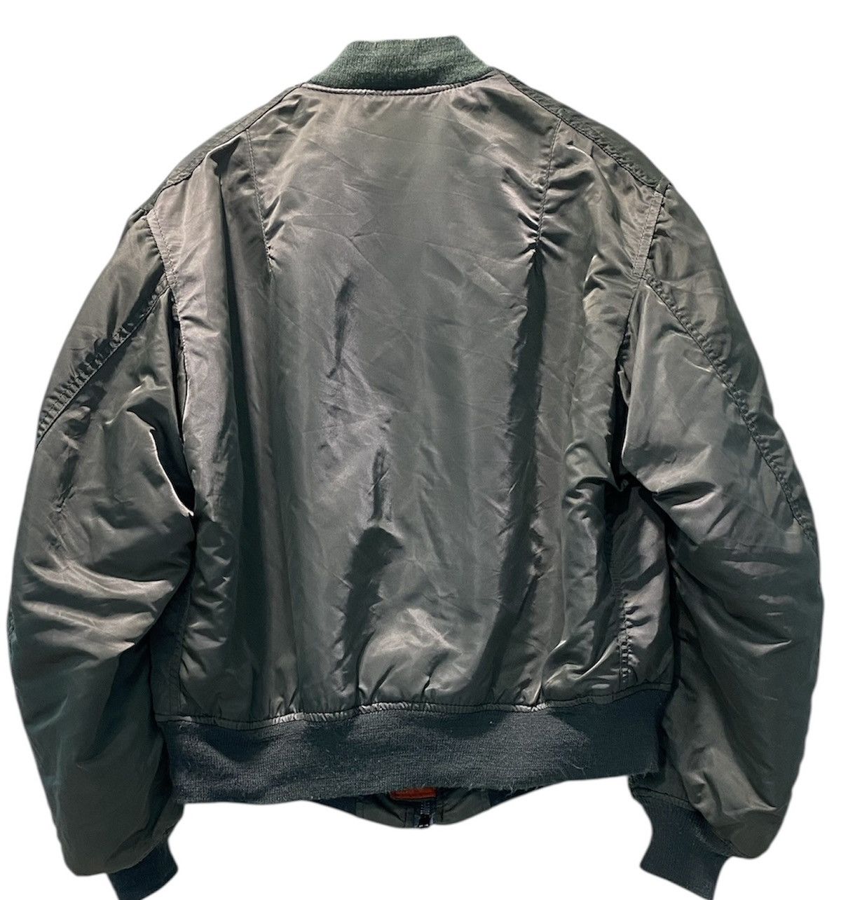 Alpha Industries Vintage 80s Alpha Industries Ma-1 Bomber Jacket Olive Green Size US L / EU 52-54 / 3 - 2 Thumbnail