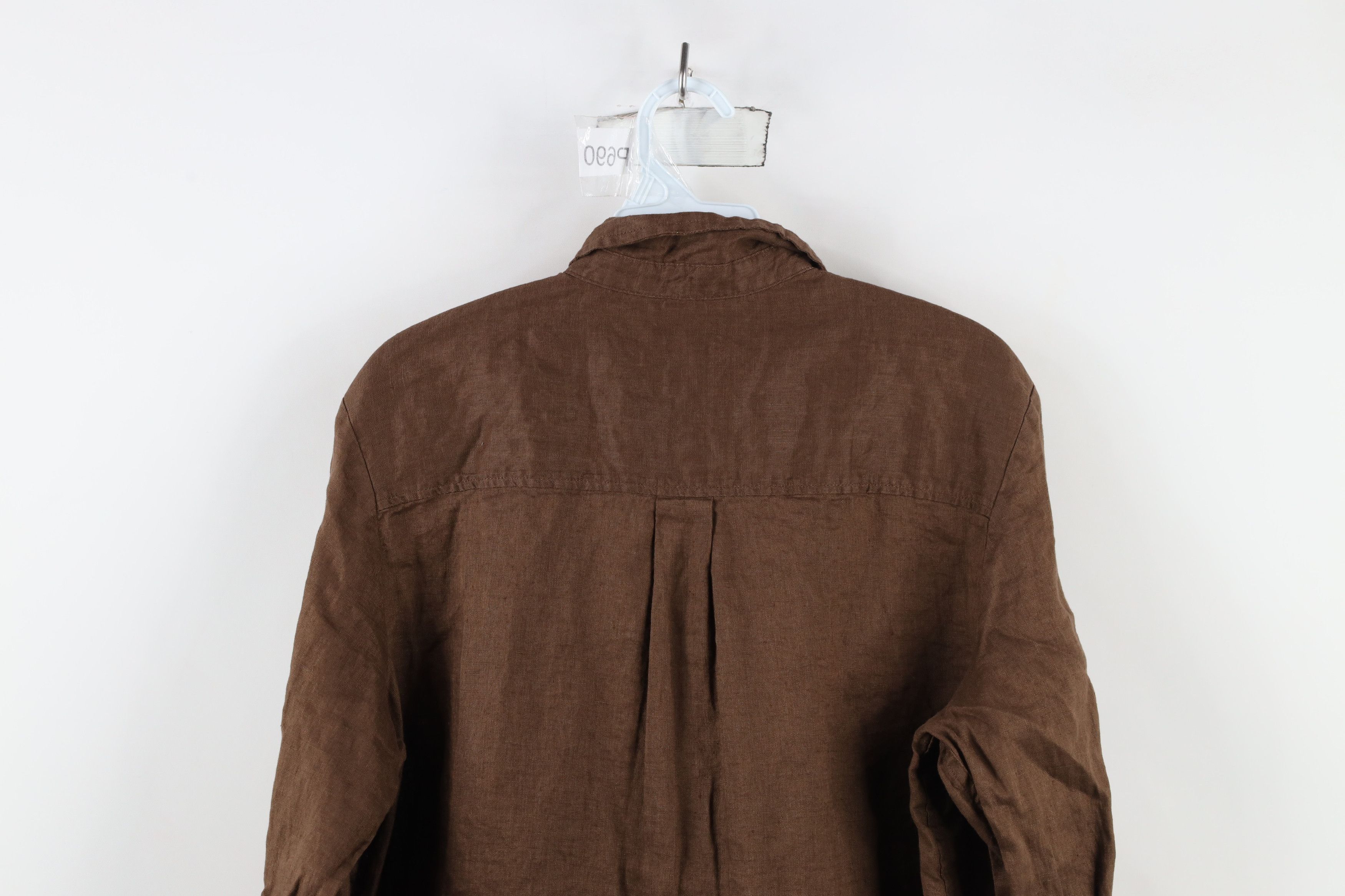 Gap × Vintage Vintage Y2K Gap Boyfriend Baggy Collared Button Shirt Brown Size M / US 6-8 / IT 42-44 - 7 Thumbnail