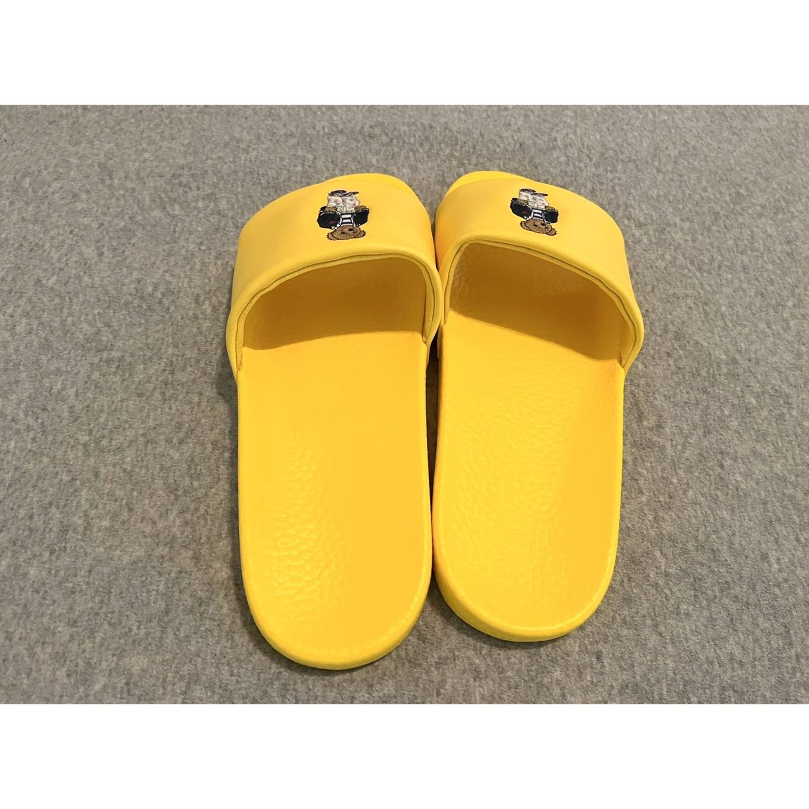 Polo Ralph Lauren Polo Ralph Lauren Preppy Bear Slide Sandals Mens 13 Yellow Slip On Faux Leather Slide Sandal Size US L / EU 52-54 / 3 - 2 Thumbnail