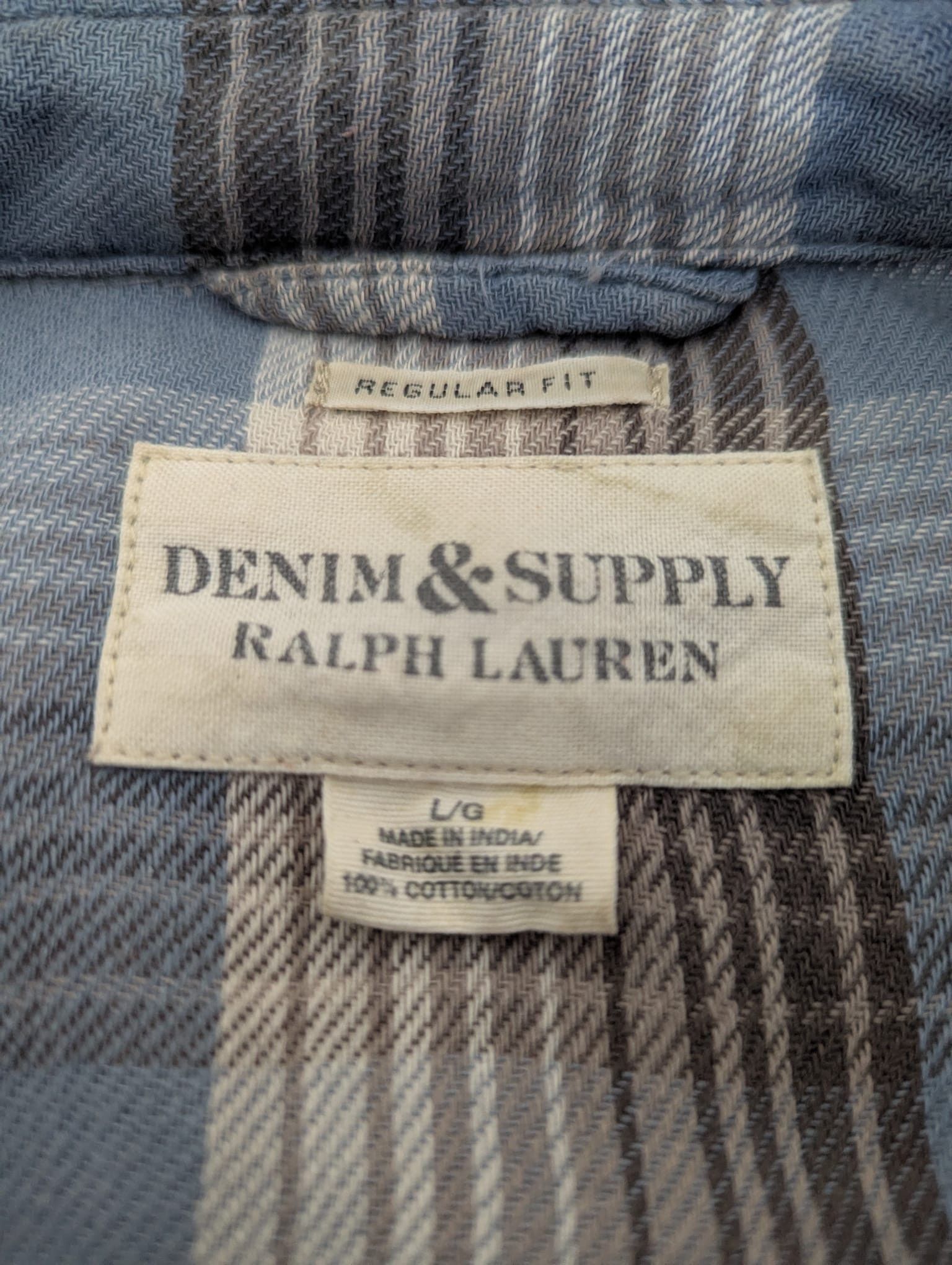 Polo Ralph Lauren Grey flannel shirt Size US L / EU 52-54 / 3 - 3 Thumbnail
