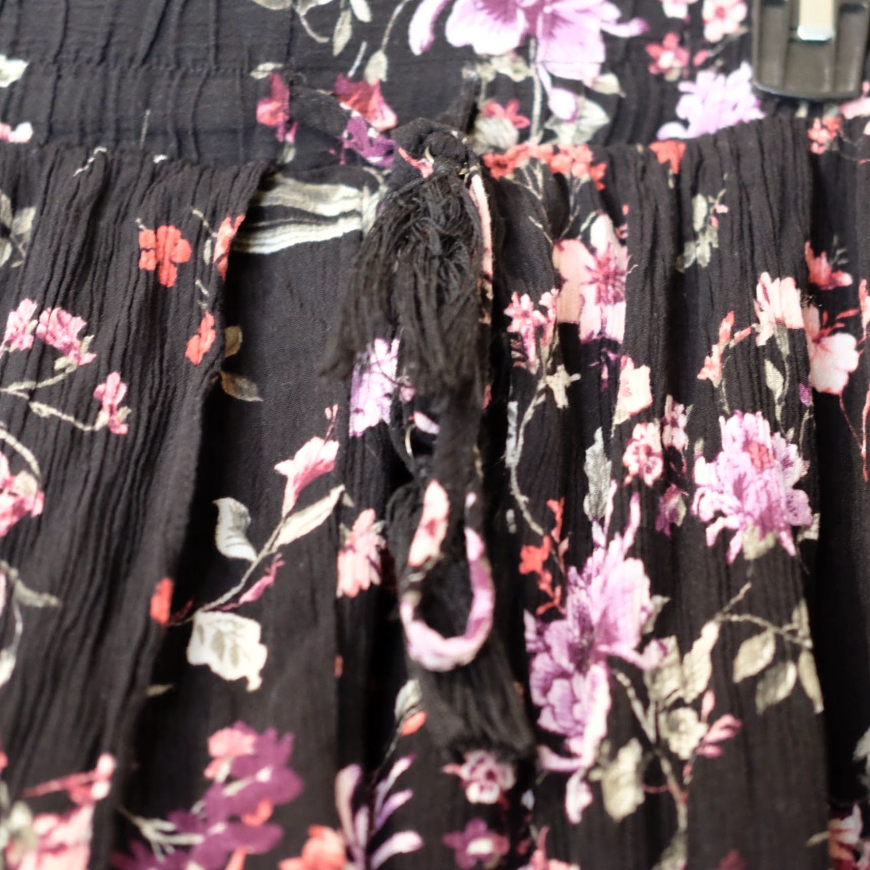 Torrid Torrid Skirt Shirt Hi-Low Floral Black Midi Skort Open Front 0 Womens Plus 0 Size Size 25" / US 0 / IT 36 - 5 Thumbnail
