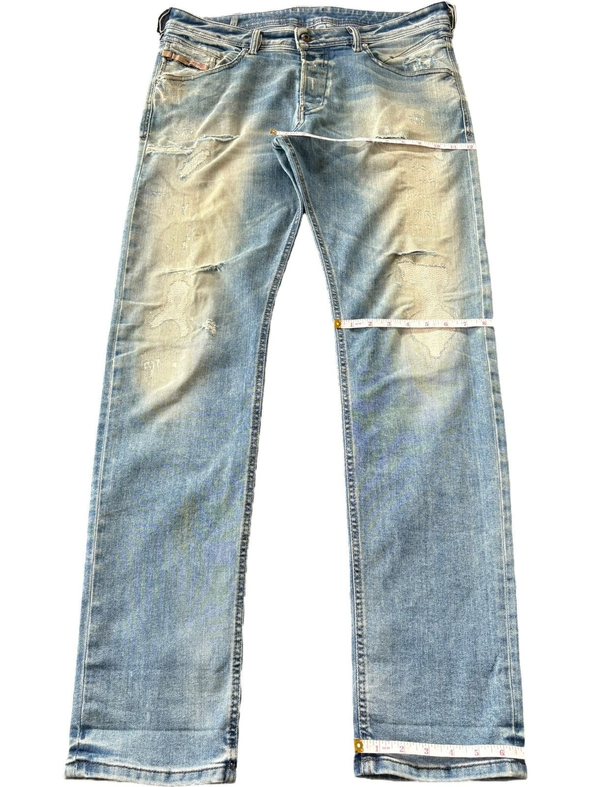 Diesel Vintage Italy Diesel Belther Mud Wash Distressed Jeans Size US 37 - 9 Thumbnail