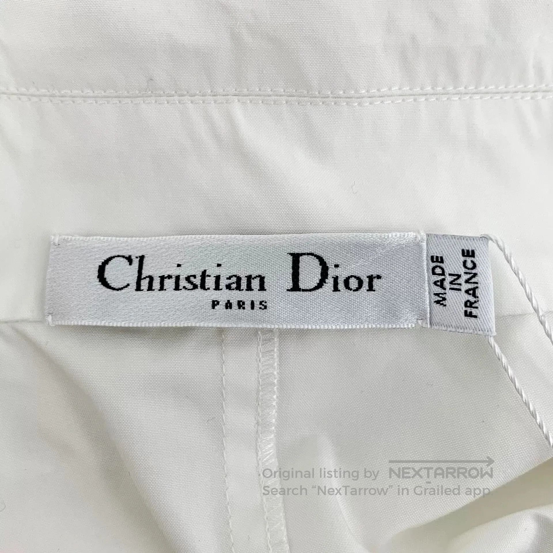 Dior dior white embroidered logo long sleeve dress. Size US XXS / EU 40 - 5 Thumbnail