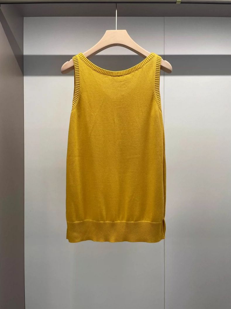 Loro Piana LORO PIANA Yellow silk cotton vest Size S / US 4 / IT 40 - 2 Thumbnail