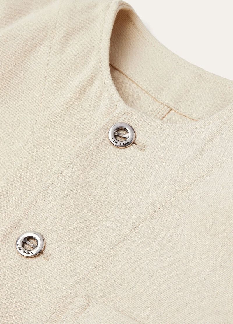 Loro Piana o1srvl11e0526 FAP2845 Farley Jacket in Beige Size M / US 6-8 / IT 42-44 - 7 Thumbnail