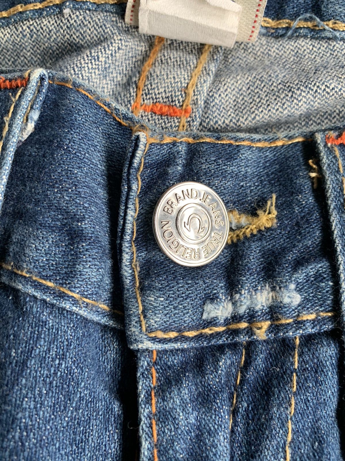Japanese Brand FLARE 💥 TRUE RELIGION MADE IN USA PUNK STYLE DENIM JEANS Size US 34 / EU 50 - 14 Thumbnail