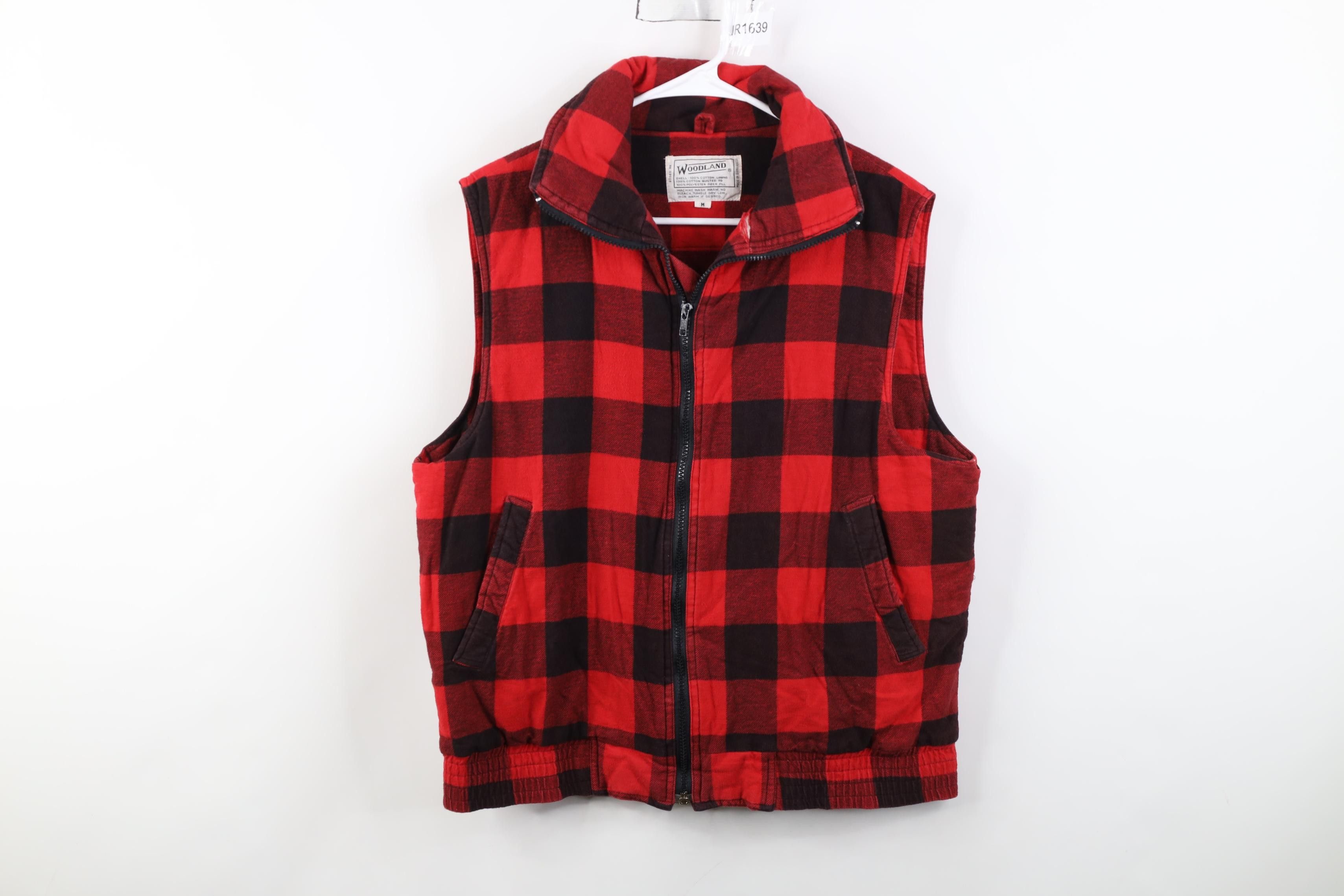 Vintage Vintage 90s Streetwear Puffer Vest Jacket Buffalo Plaid Size US M / EU 48-50 / 2 - 1 Thumbnail
