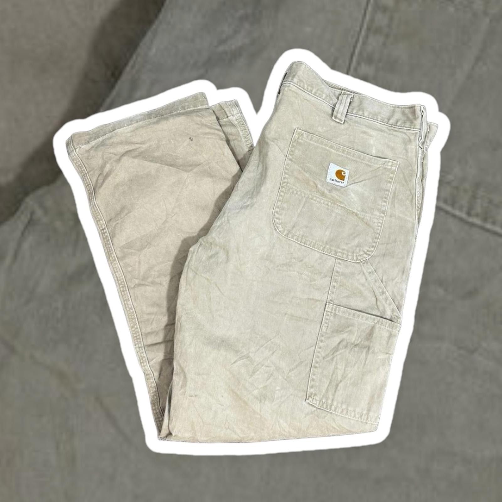 Carhartt Carhartt Men's Beige Work Pants 36X30 Size US 36 / EU 52 - 1 Thumbnail
