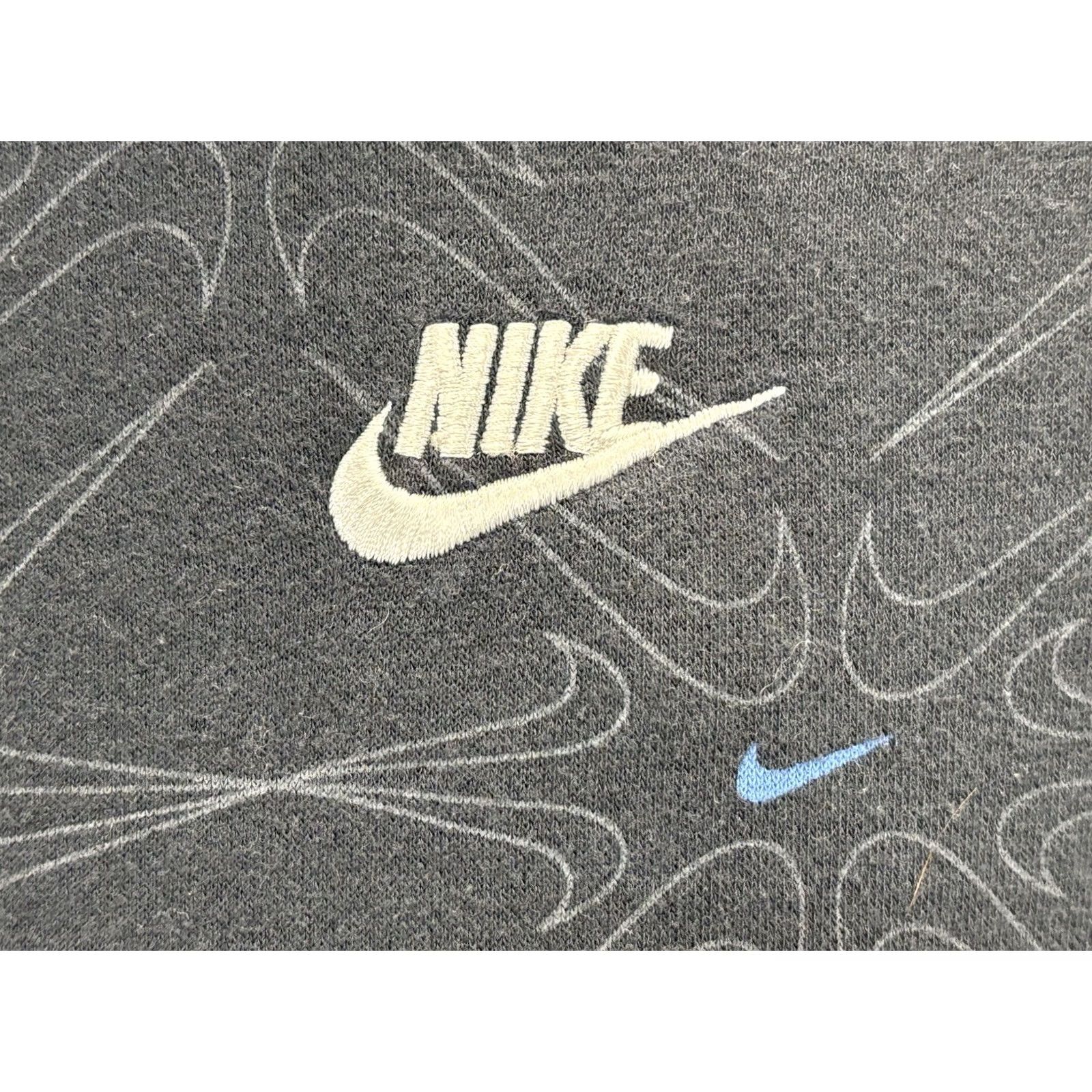 Nike Nike Black Allover Logo Fleece Hoodie Sweatshirt Men XLT Tall Pullover Size US XL / EU 56 / 4 - 3 Thumbnail