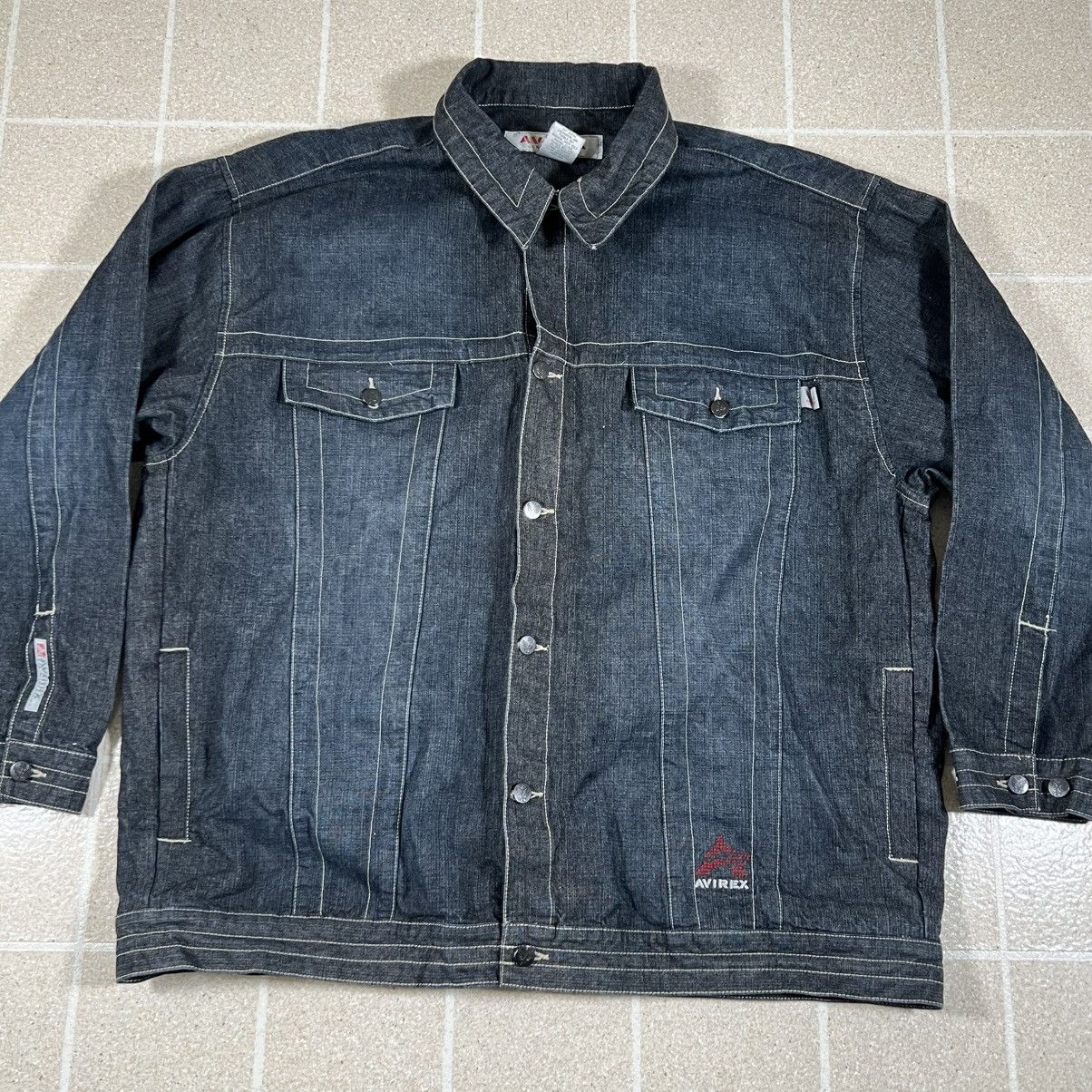 Avirex Vintage Avirex Denim Jacket Men 3XL Blue Baggy Y2K lJean Size US XXL / EU 58 / 5 - 2 Thumbnail