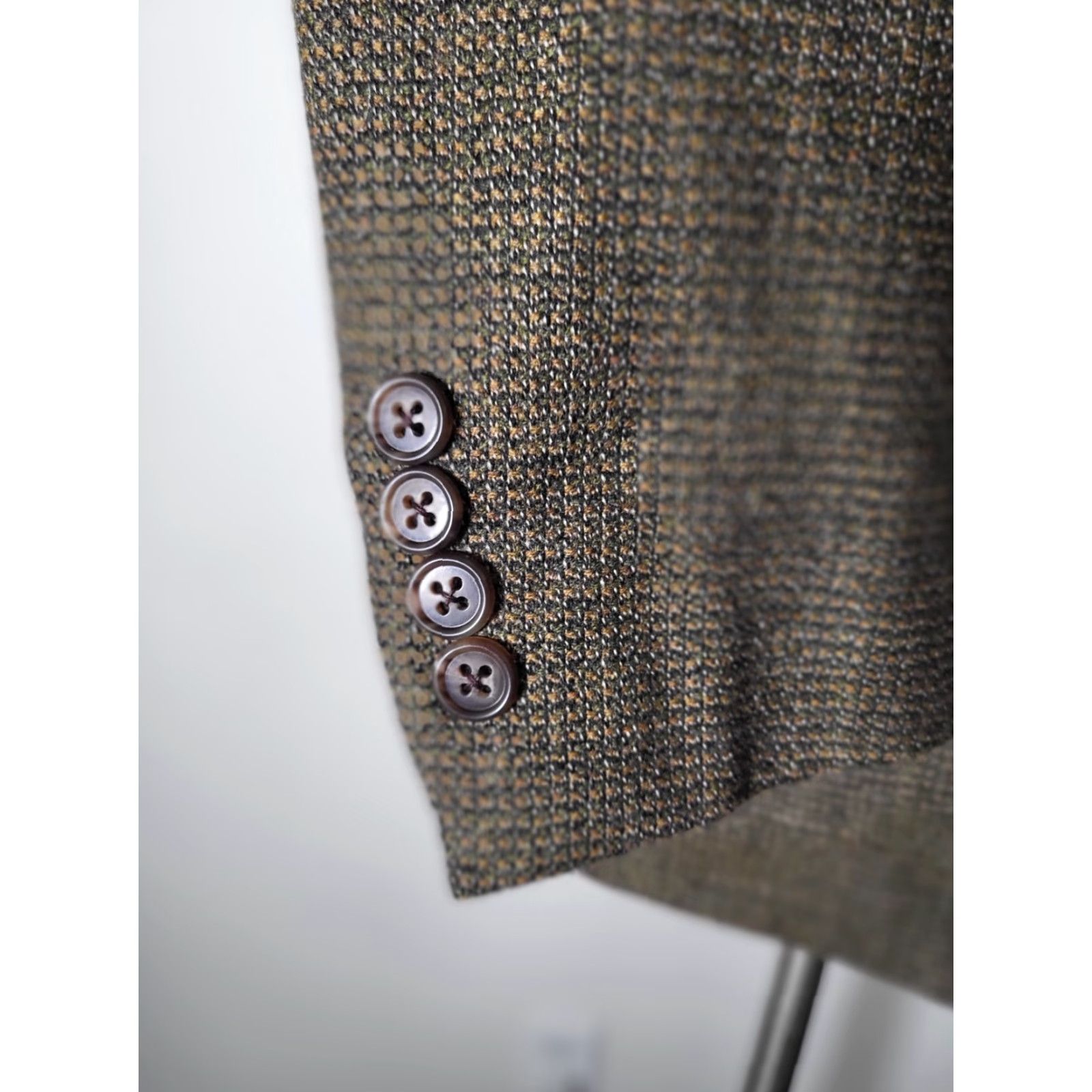 Hart Schaffner Marx Hart Schaffner Marx GUSSET Tweed Blazer Coat Jacket 42R Men Wool Check Single-Breasted 2-Button Notch Lapel Regular Size 42R - 4 Thumbnail