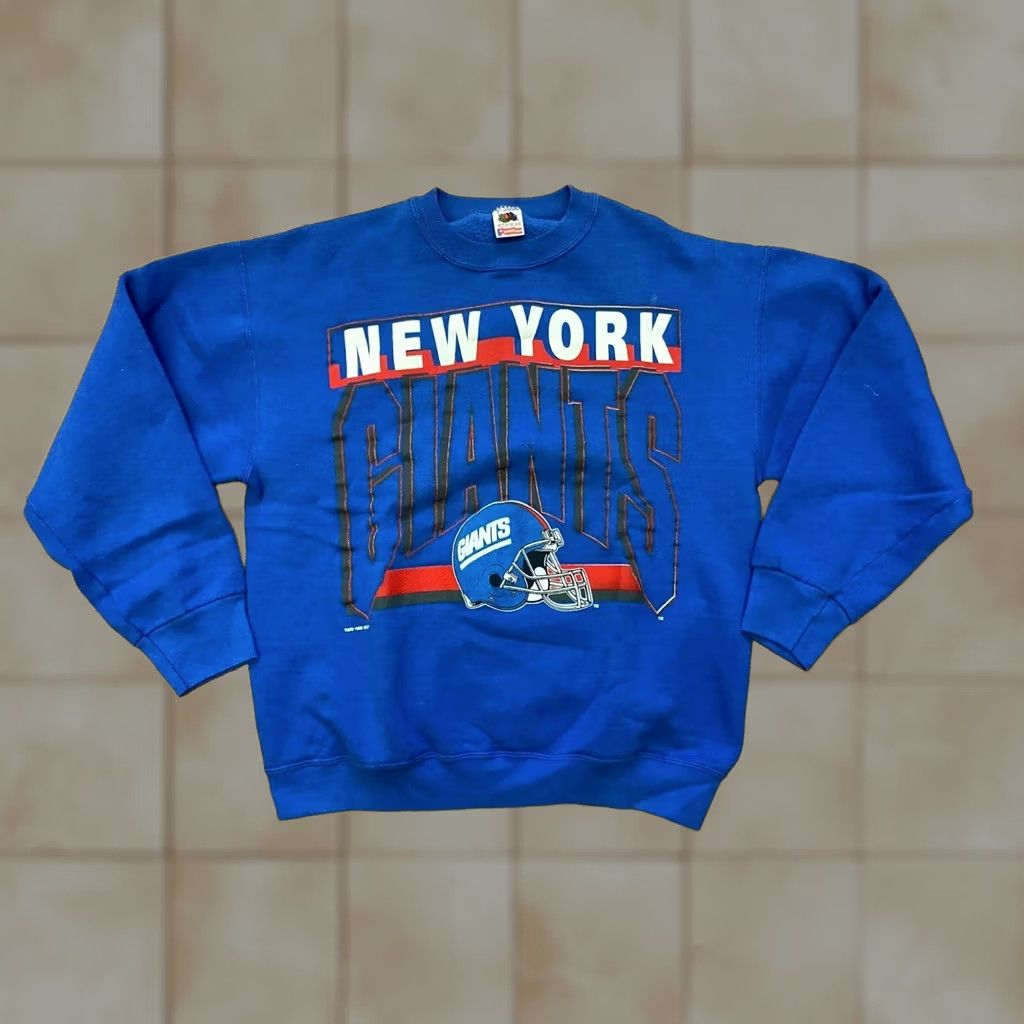 Fruit Of The Loom VINTAGE 1995 NY GIANTS Sweatshirt Crewneck Mens Large Blue FTL Logo Football Giants Shirt Size US L / EU 52-54 / 3 - 1 Thumbnail