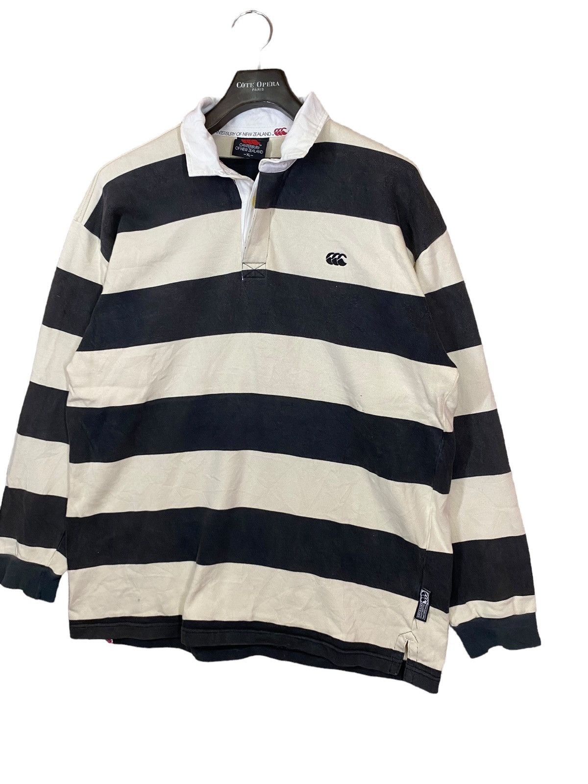 Canterbury of New Zealand × Vintage ‼️CANTERBURY OF NEW ZEALAND RUGBY SHIRT STRIPED 100years‼️ Size US XL / EU 56 / 4 - 3 Thumbnail