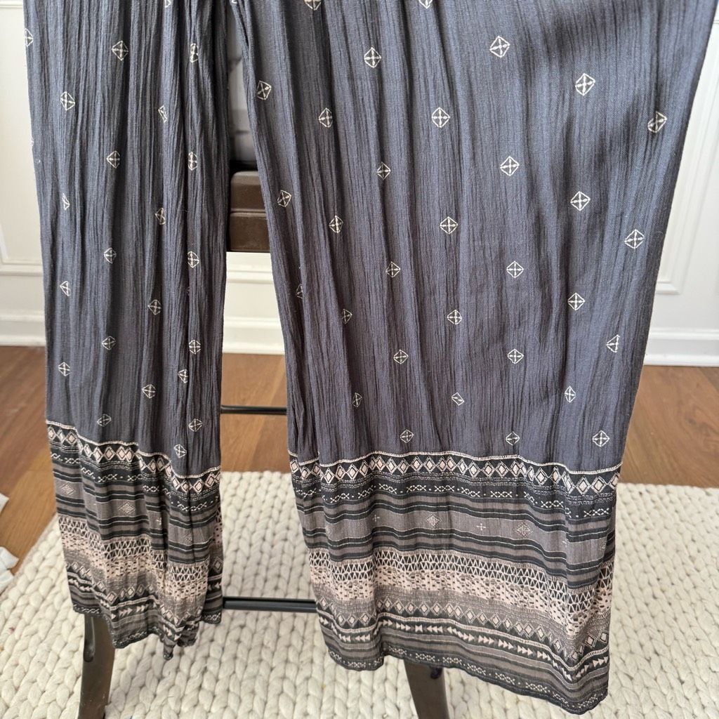 Free People Free People Deep V Boho Jumpsuit Grey $168 S Size US 27 - 5 Thumbnail