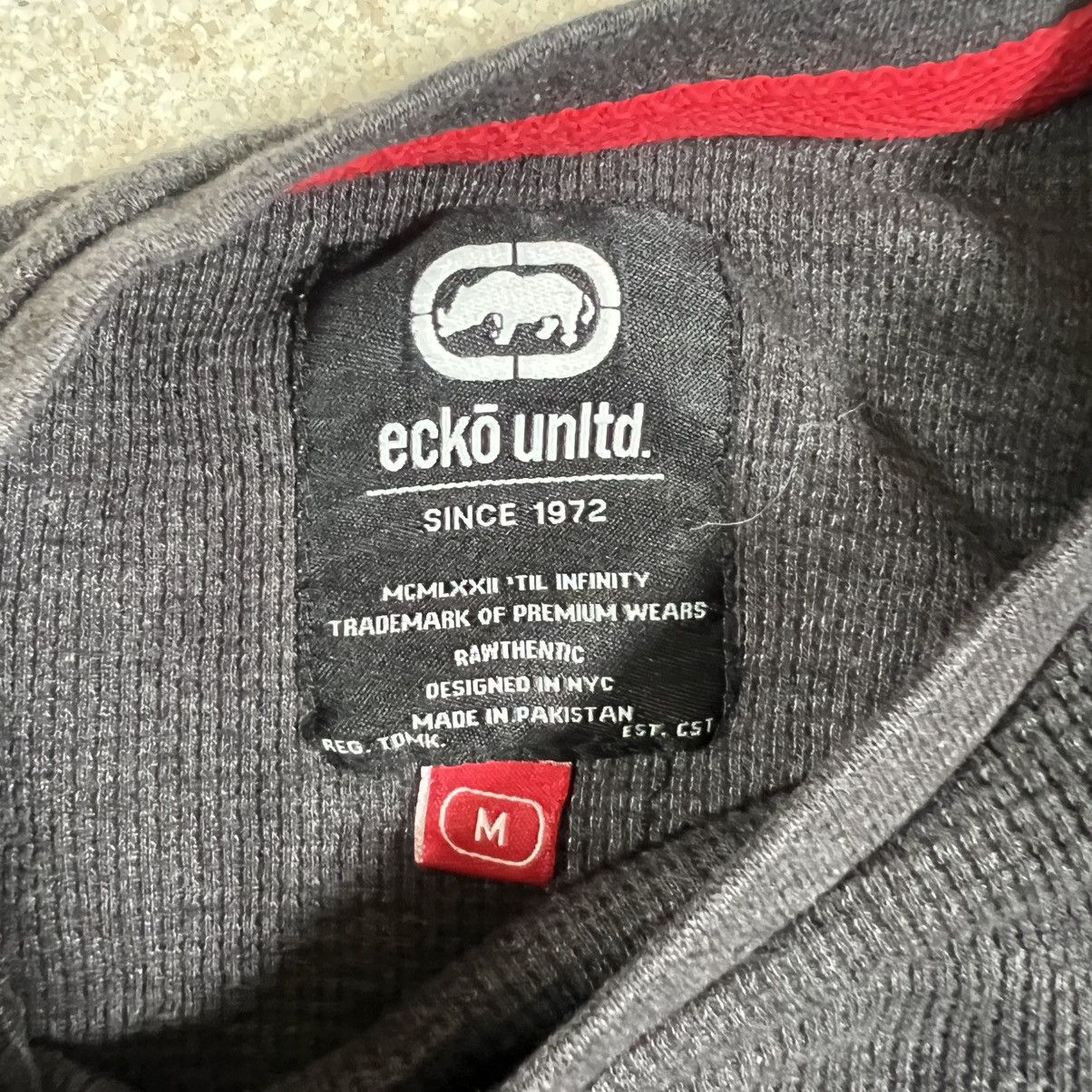Ecko Unltd. Ecko Unltd Gray Waffle Knit Long Sleeve Thermal Shirt Size US M / EU 48-50 / 2 - 4 Thumbnail
