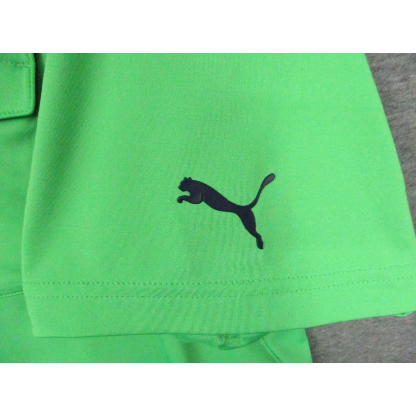 Puma Puma Polo Shirt Large Men Lime Green Short Sleeve Stretch Moisture Wicking Polo Shirt Mens Green Short Sleeve Activewear Logo Size US L / EU 52-54 / 3 - 2 Thumbnail