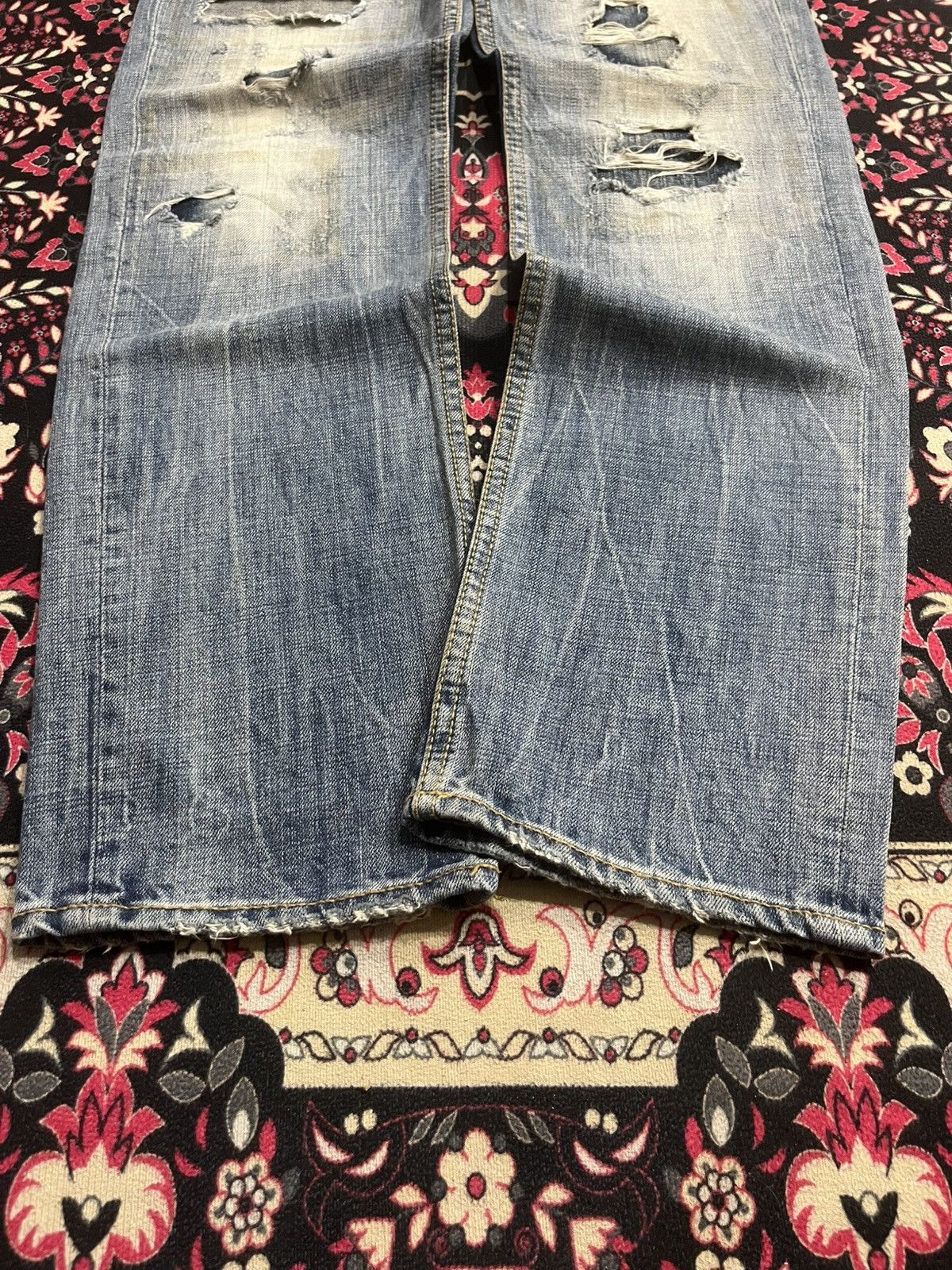 American Eagle Outfitters ⚡️Distressed⚡️American Eagle Outfitters Slim Straight Jeans Size US 30 / EU 46 - 10 Thumbnail