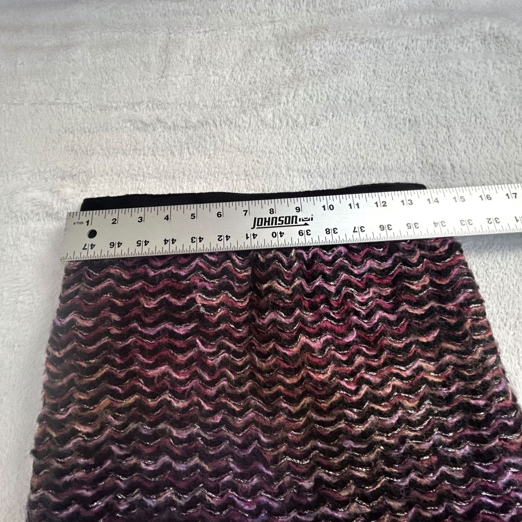 Anthropologie Knitted & Knotted Anthropologie Violet Vibrations Skirt, Size 4, Lined, A-Line, Short, Bohemian, Purple/Black, Wool Knit Size S / US 4 / IT 40 - 5 Thumbnail