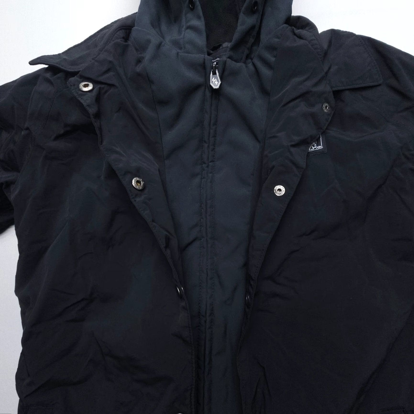 Vintage Lurking Class Sketchy Tank Snowboard Jacket Womens S Black Snap Zip Hoodie Size S / US 4 / IT 40 - 4 Thumbnail