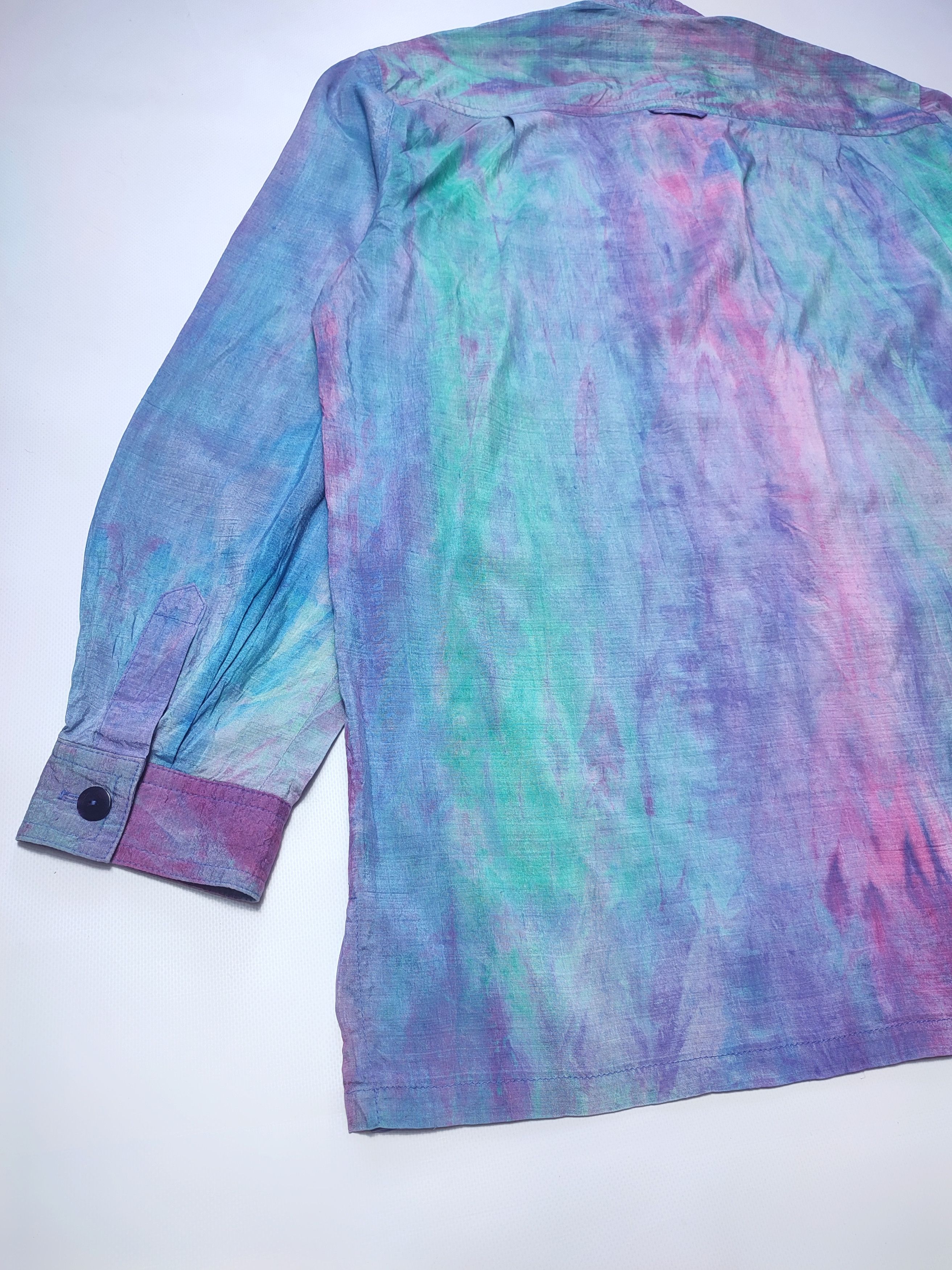 Vintage Vintage Tie Dye Silk Shirt Size US M / EU 48-50 / 2 - 9 Thumbnail
