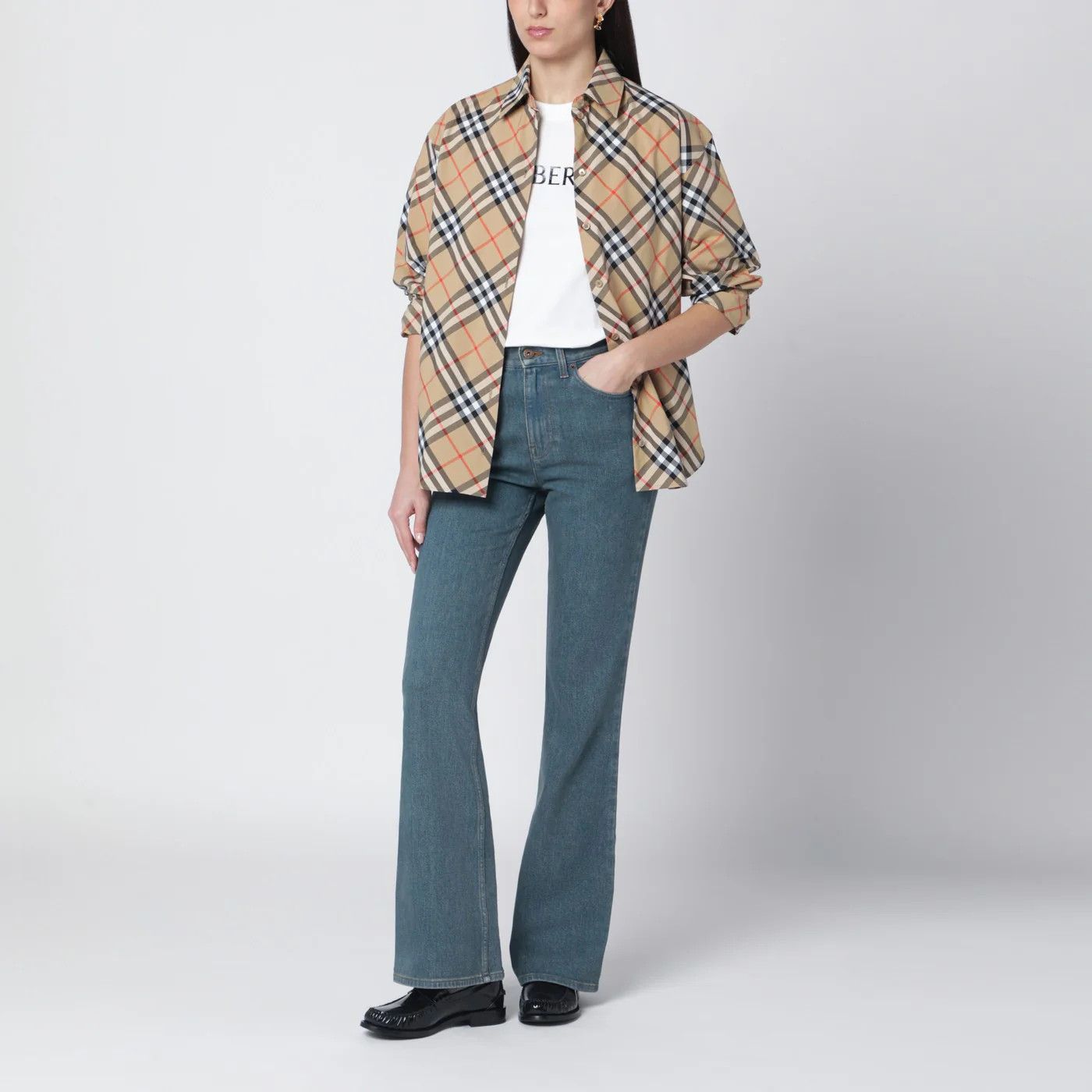 Burberry o1d2blof0426 Check Pattern Shirt in Multicolor Size M / US 6-8 / IT 42-44 - 2 Thumbnail