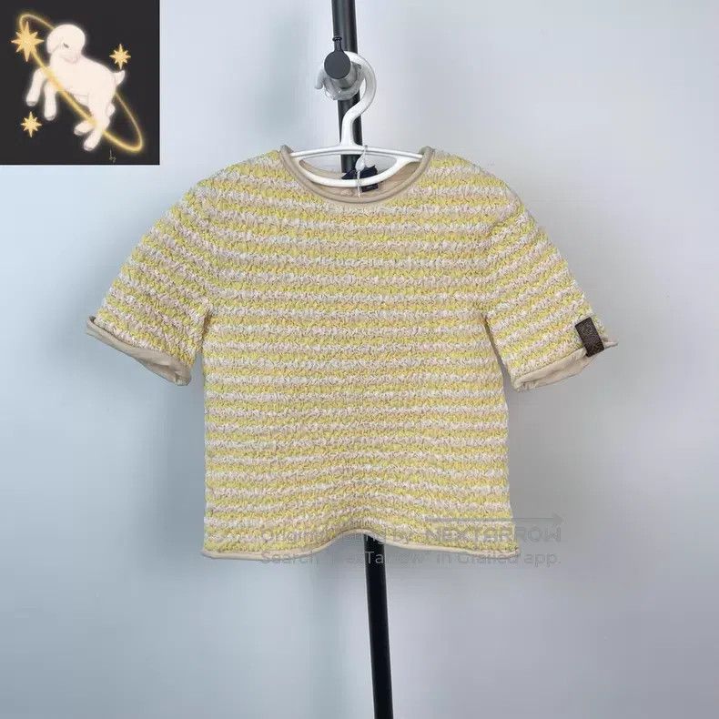 Louis Vuitton Louis Vuitton Chicken yellow nylon pleated striped short s Size M / US 6-8 / IT 42-44 - 1 Thumbnail