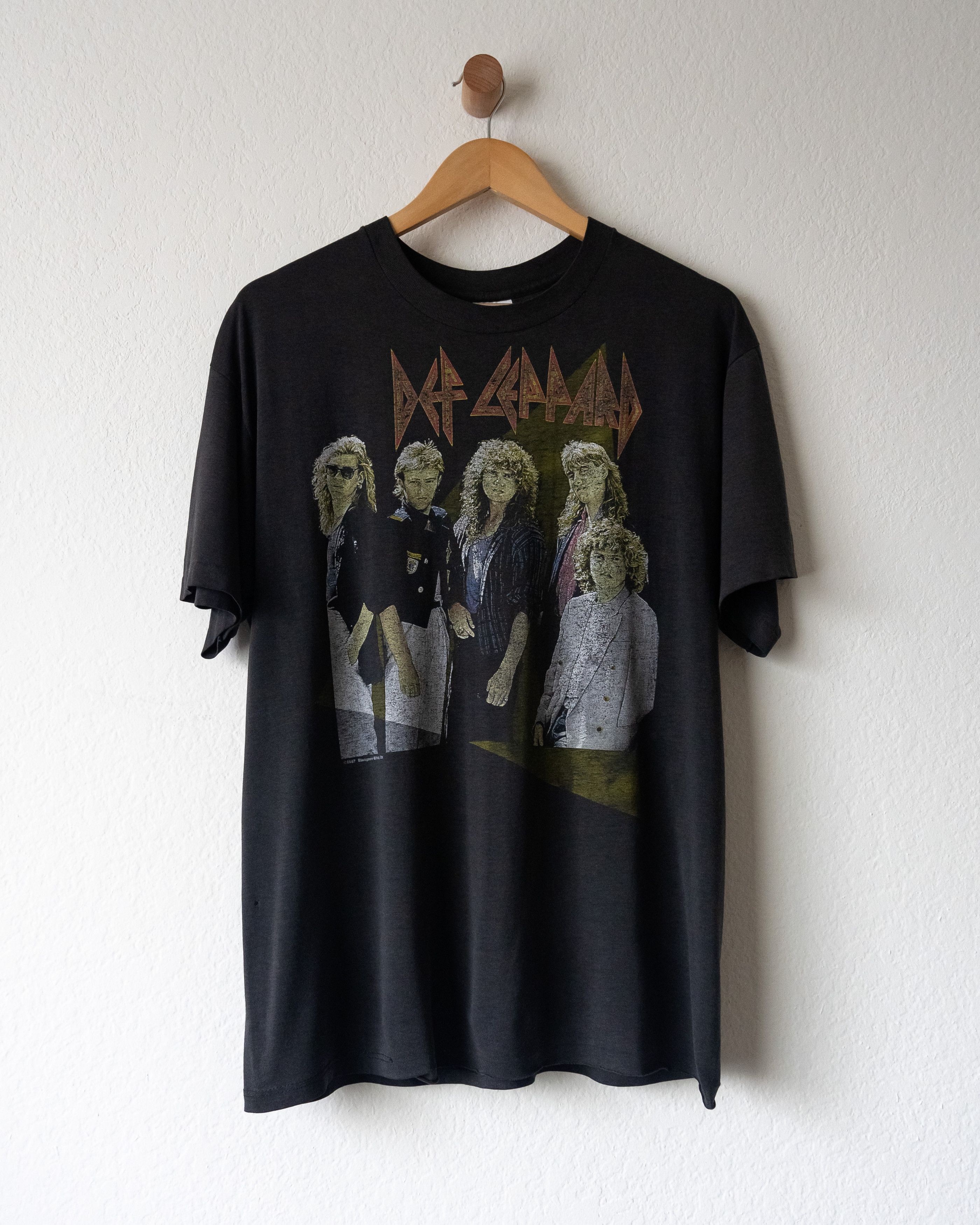 image of Band Tees x Def Leppard Vintage 80's Def Leppard Hysteria Single Stitch T Shirt in Black (Size XL)