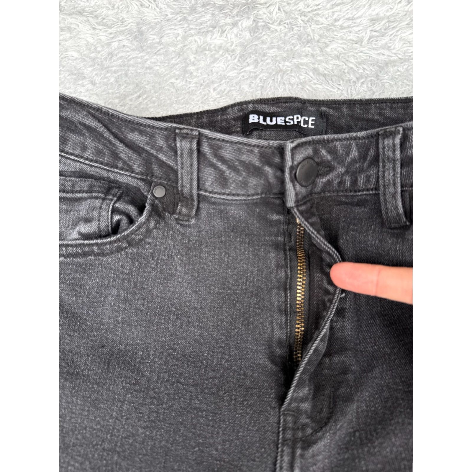 Vintage Blue Spice Jeans Women Bootcut Jeans 27x31 Black Mid Stretch 5-Pocket Denim Cotton Blend Juniors 9 Size 30" / US 8 / IT 44 - 5 Thumbnail
