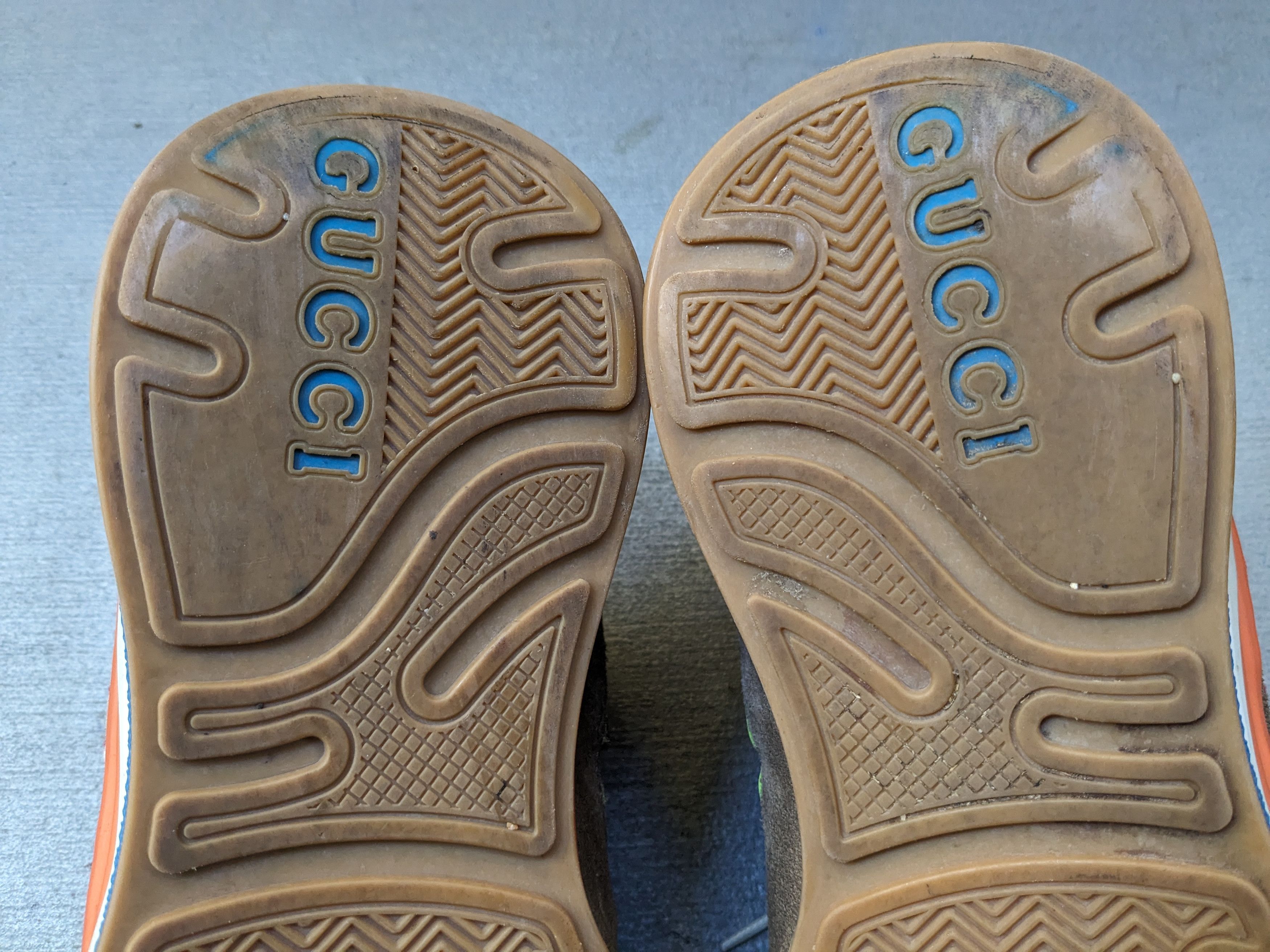 Gucci Gucci Ultrapace Sneakers Size 8.5 Brown Blue Orange Suede Size US 8.5 / EU 41-42 - 19 Thumbnail
