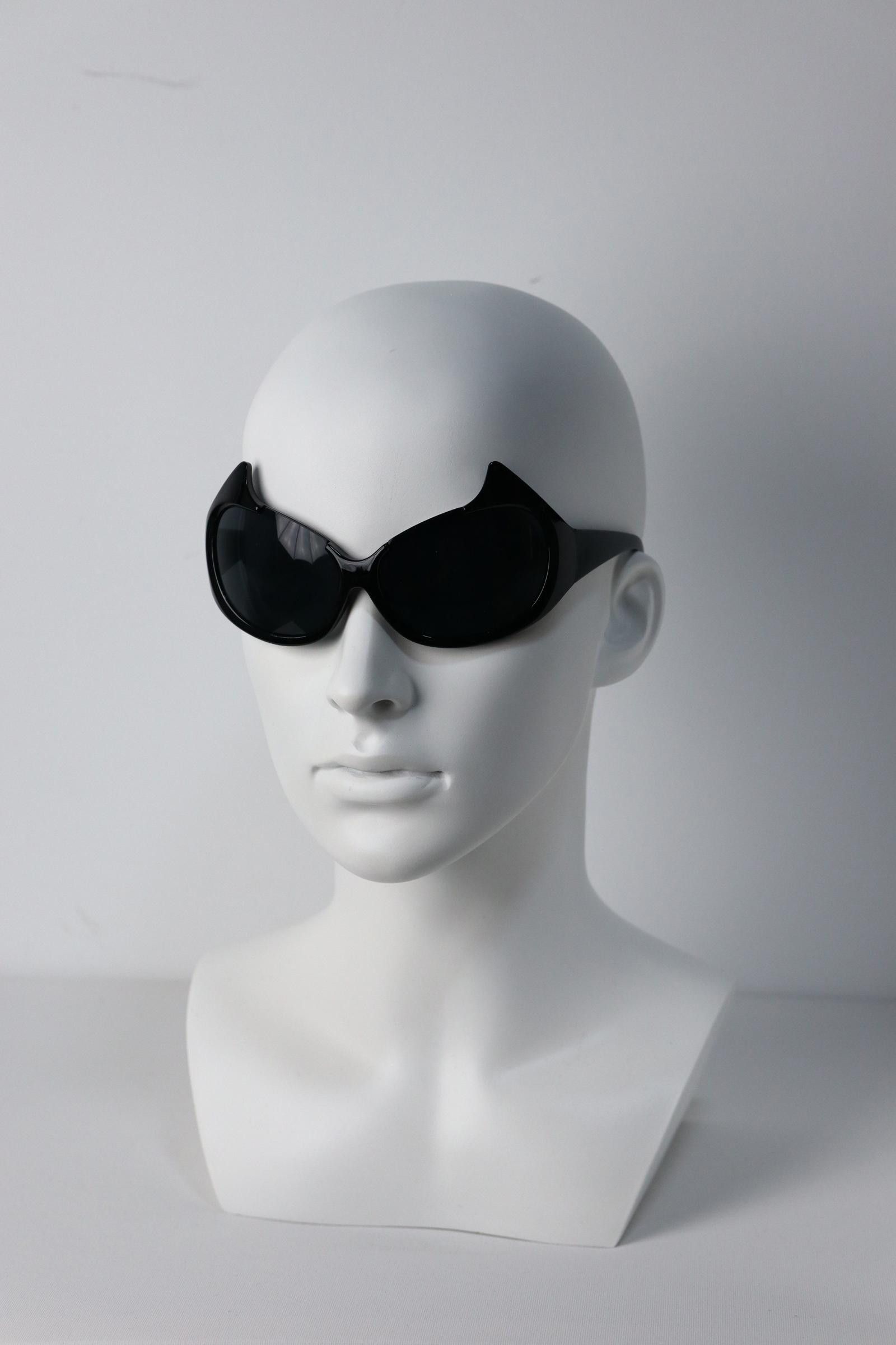 Other Y2k Avant Garde Futuristic Little Devil Black Sunglasses OS Size ONE SIZE - 2 Thumbnail