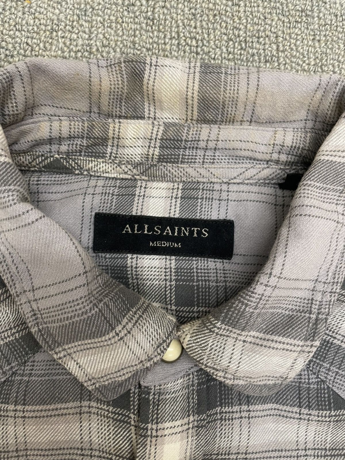 Allsaints AllSaints Checkered Long Sleeve Shirt Size US M / EU 48-50 / 2 - 2 Thumbnail