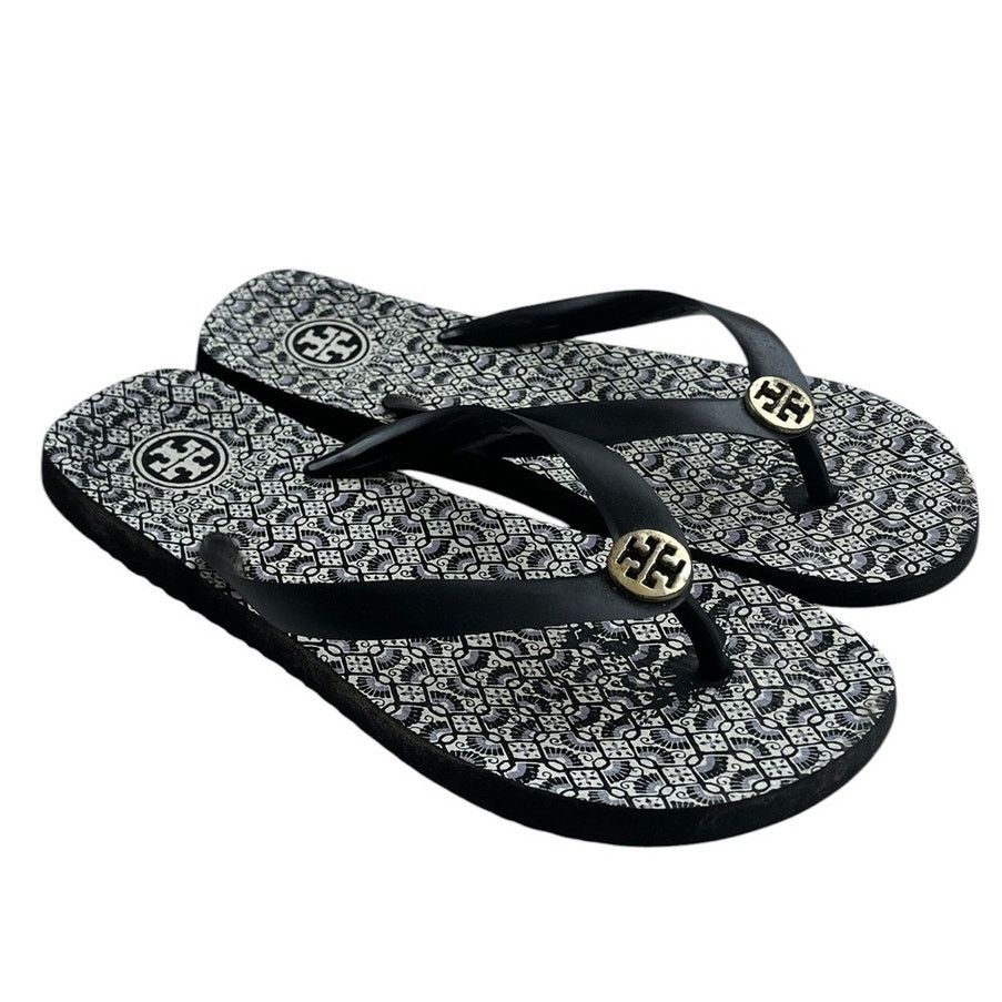 Tory Burch Tory Burch Rubber Flip Flop Sandals Black Outdoor Size 6 Size US 6 / IT 36 - 2 Thumbnail