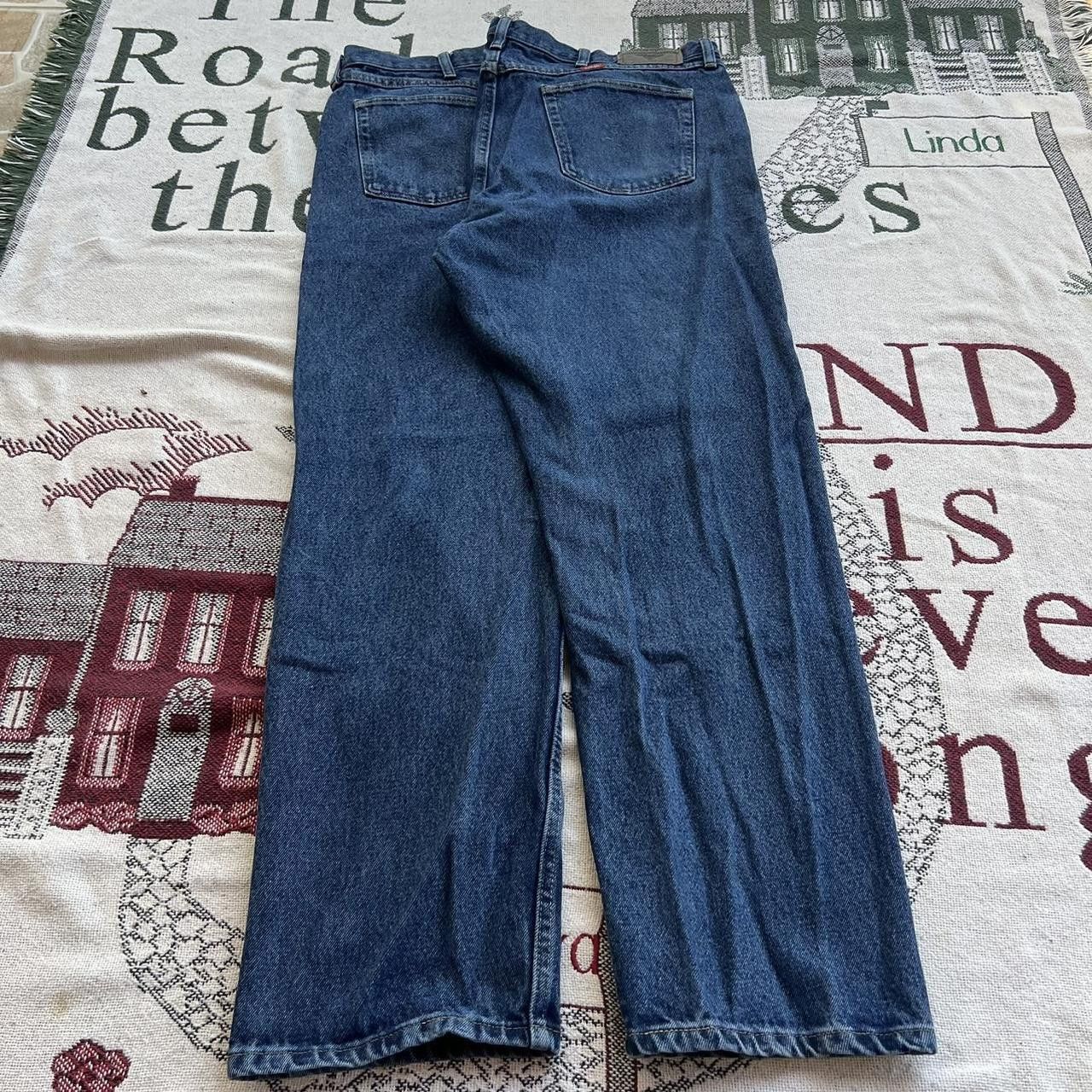 Vintage Vintage Y2K/2000s Super Baggy Grunge Dark Wash Wrangler Denim Jeans! Size US 40 / EU 56 - 4 Thumbnail