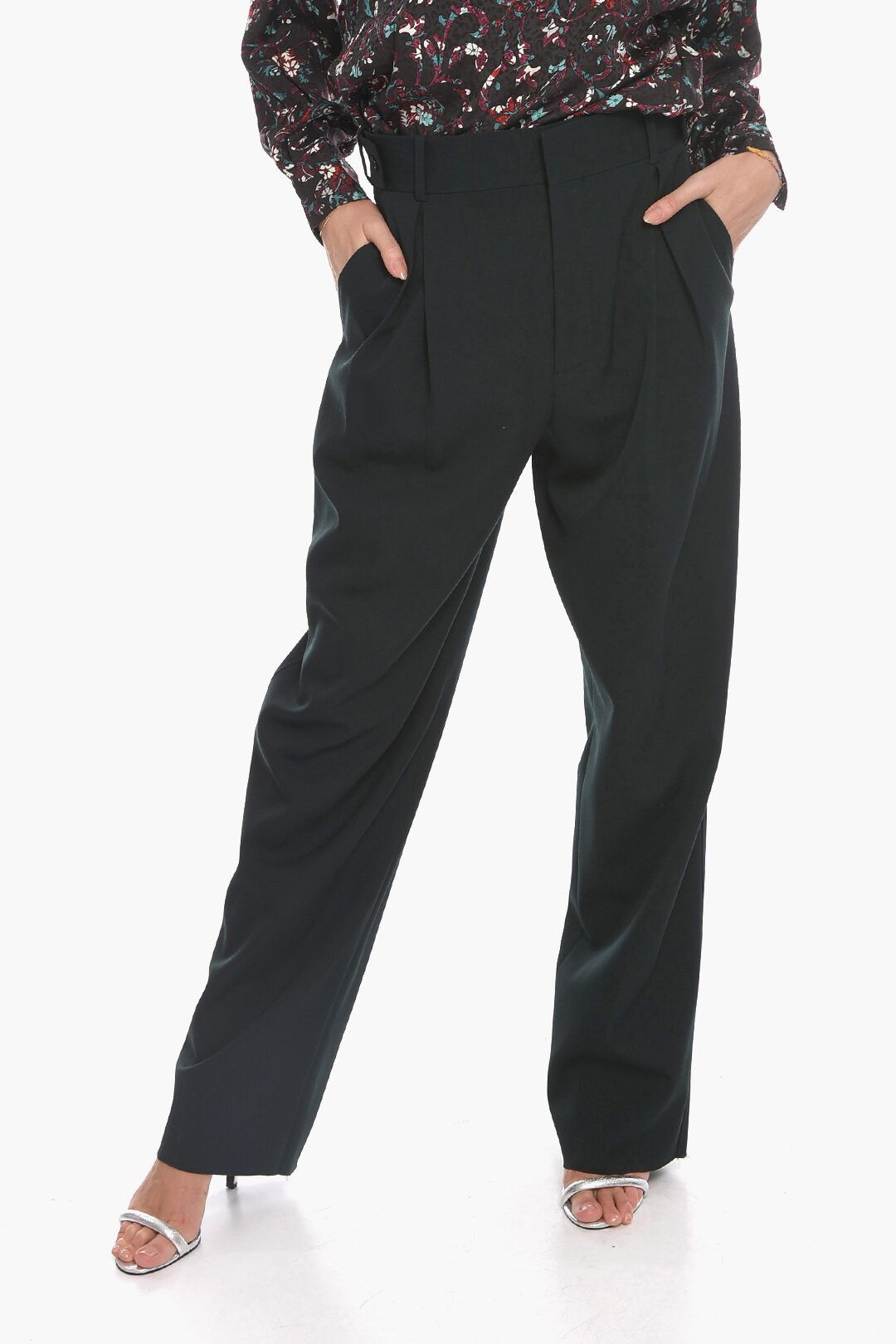image of Bottega Veneta Og1Mm0124 Pant In Green, Women's (Size 26)