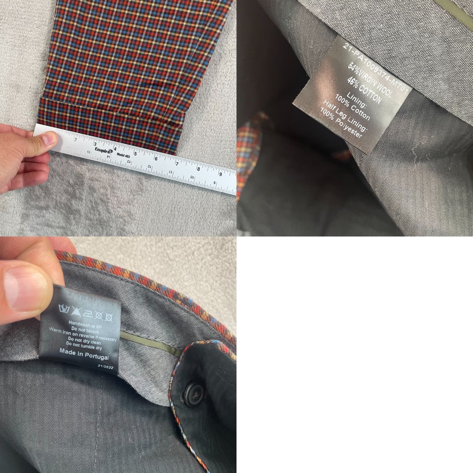 Todd Snyder Todd Snyder Tab Trousers Men 30x29 Multi Plaid Wool Blend Pleated Cuffed NWOT Size US 30 / EU 46 - 8 Thumbnail