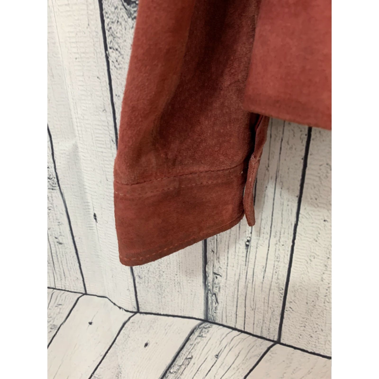 Vintage TRUE GRIT Leather Coat Women's Size S Red Full Zip Suede Leather Jacket Size S / US 4 / IT 40 - 6 Thumbnail