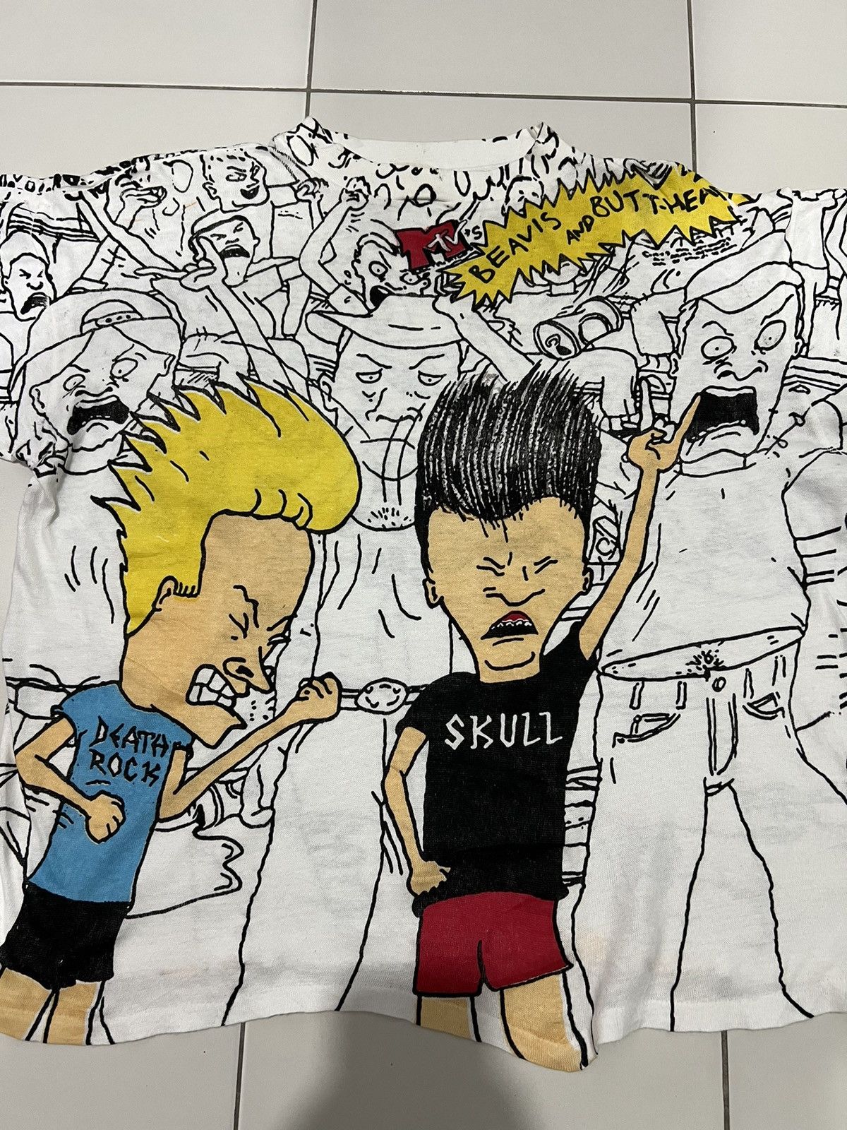 Band Tees Vintage 80’s Full Print Beavis And Butt-Head MTV Shirts Size US M / EU 48-50 / 2 - 3 Thumbnail