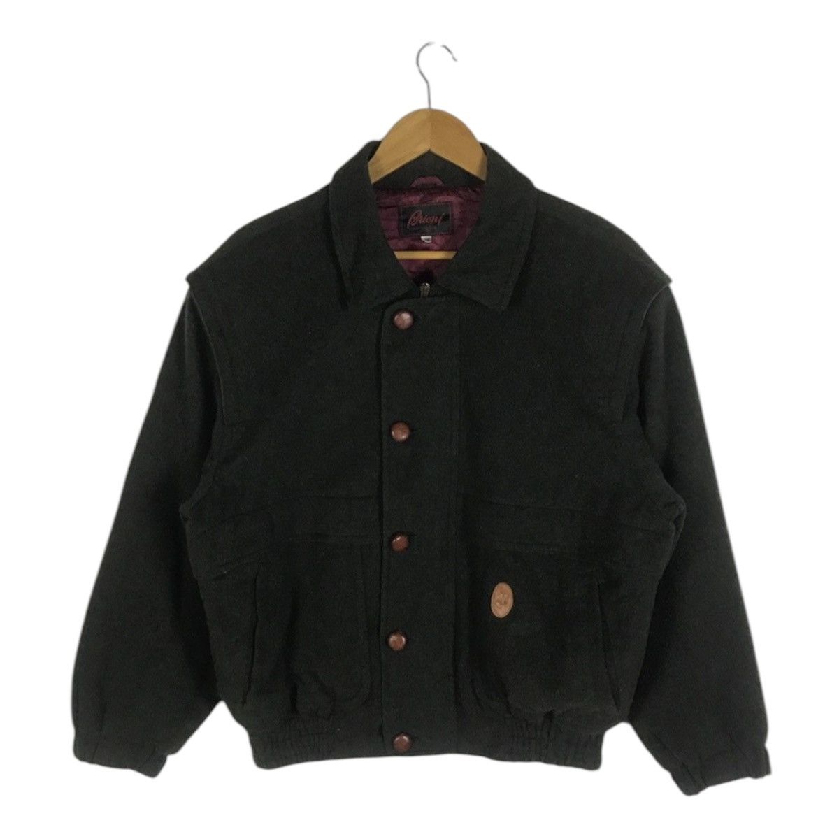Trf Zara Veste Bomber Femme Verte Fermeture Éclair Coton Taille M