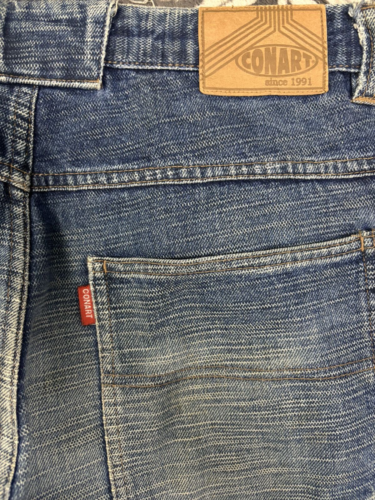 JNCO Vintage 90s Conart Faded Washed Baggy Carpenter Jeans Size US 33 - 9 Thumbnail