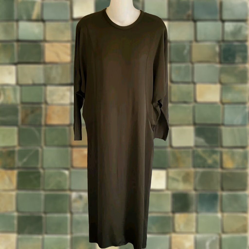 Zara Zara Dress Womens XS Green Woman Khai Long Sleeve Round Neck batwing Maxi Size Size XS / US 0-2 / IT 36-38 - 1 Thumbnail