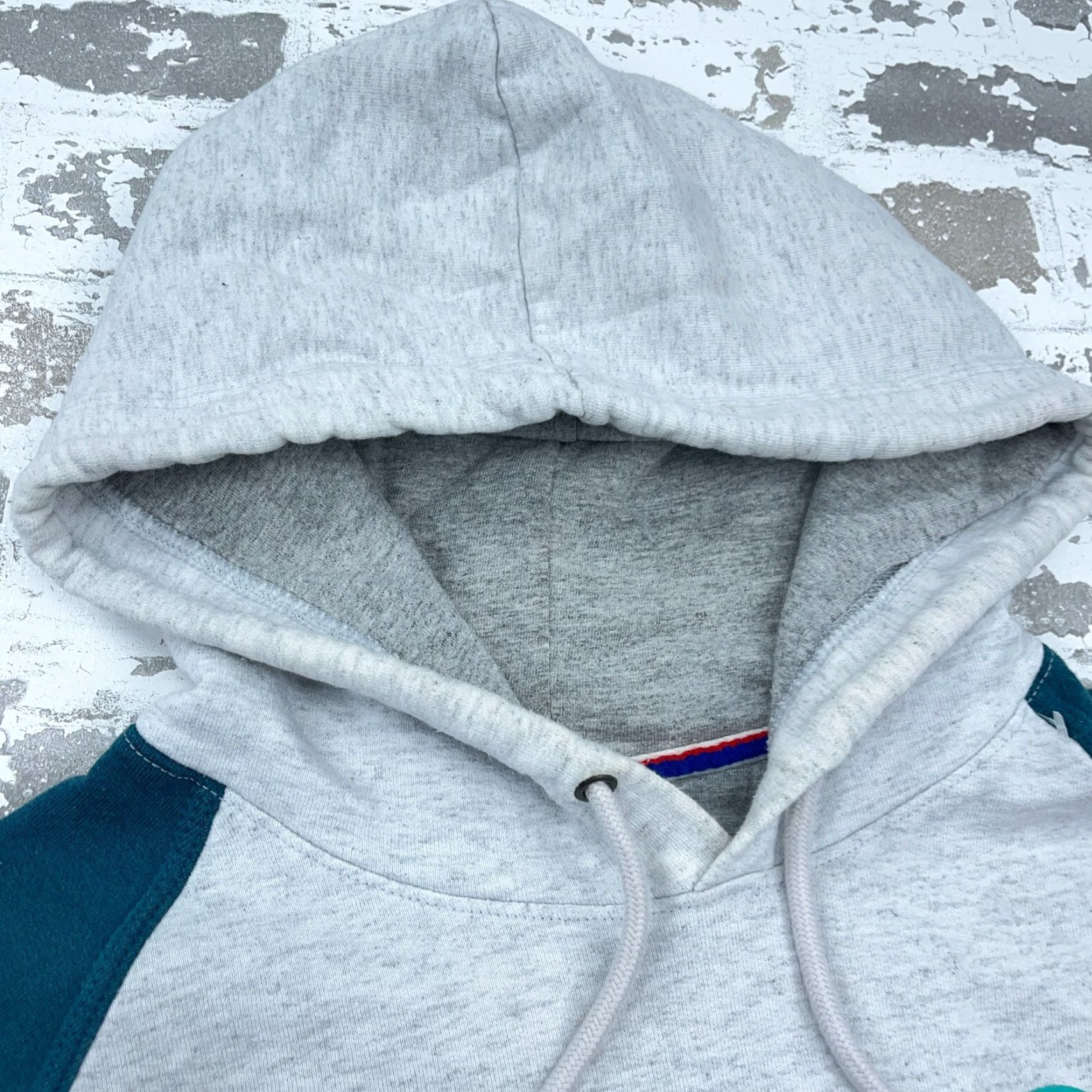 Champion Champion Hoodie Men Medium Green Gray Sweatshirt Colorblock Logo Graphic Print Hooded Pockets Reverse Weave 90s Sport Mens Size US M / EU 48-50 / 2 - 5 Thumbnail