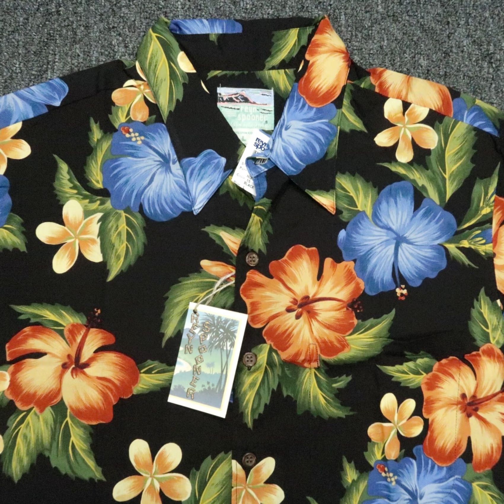 Reyn Spooner Reyn Spooner Shirt Mens Large Black Hibiscus Floral Rayon Short Sleeve NWT Size US L / EU 52-54 / 3 - 2 Thumbnail