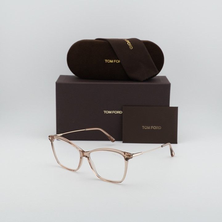 Tom Ford Tom Ford FT5687-B 045 Eyeglasses Shiny Light Brown 56mm Size ONE SIZE - 9 Thumbnail