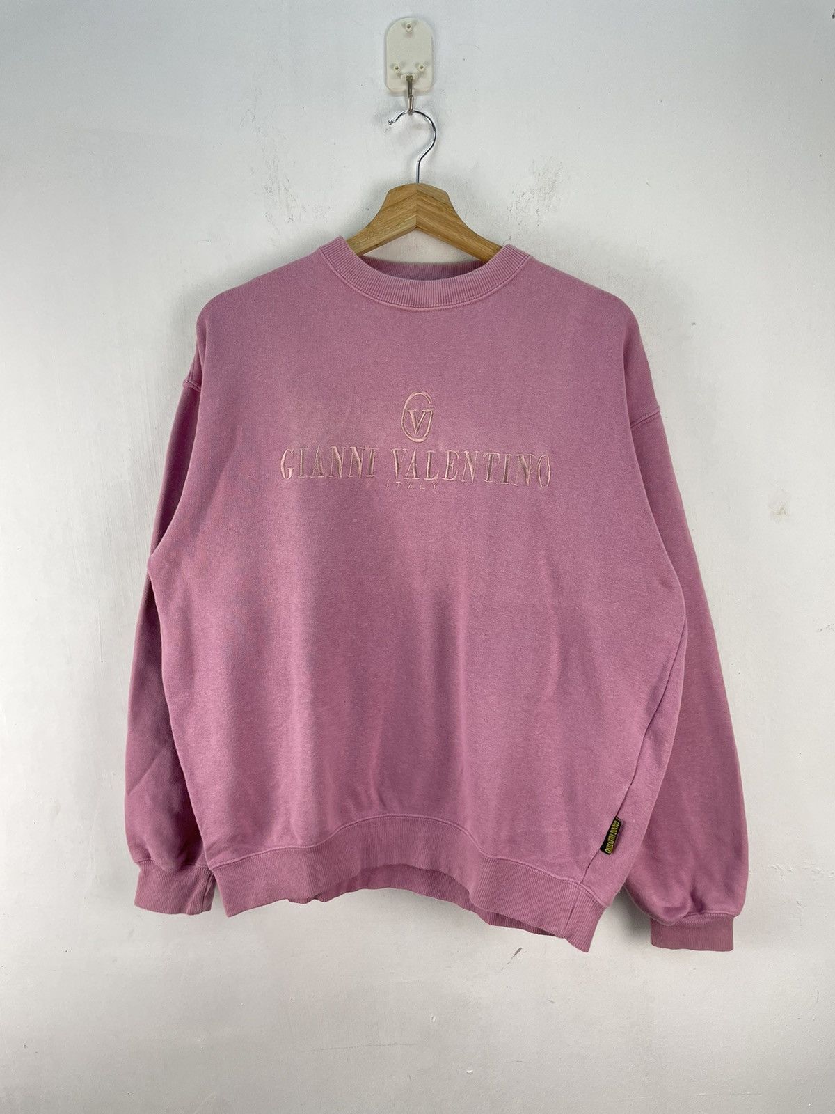 Valentino Vintage Gianni Valentino Sweatshirt Baggy Dusty Pink Size US L / EU 52-54 / 3 - 1 Thumbnail