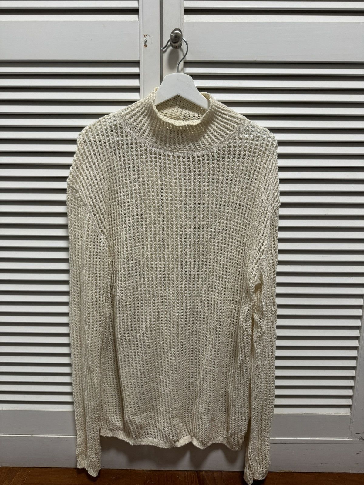 Nanushka Turtleneck Knitted Crochet Top Size US M / EU 48-50 / 2 - 1 Thumbnail