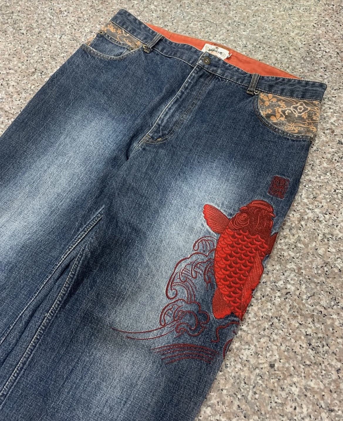 Karakuri Tamashii Vintage Karakuri Dragon and Koi fish embroidered Size US 38 / EU 54 - 4 Thumbnail