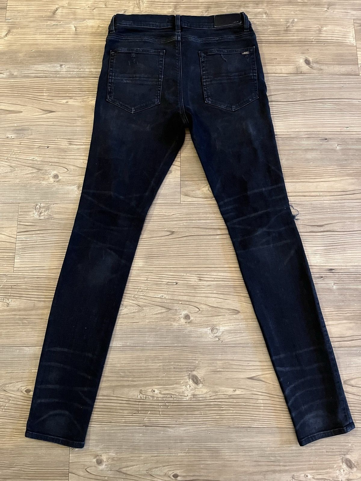 Amiri Palm Tree Patch Black Denim Jeans