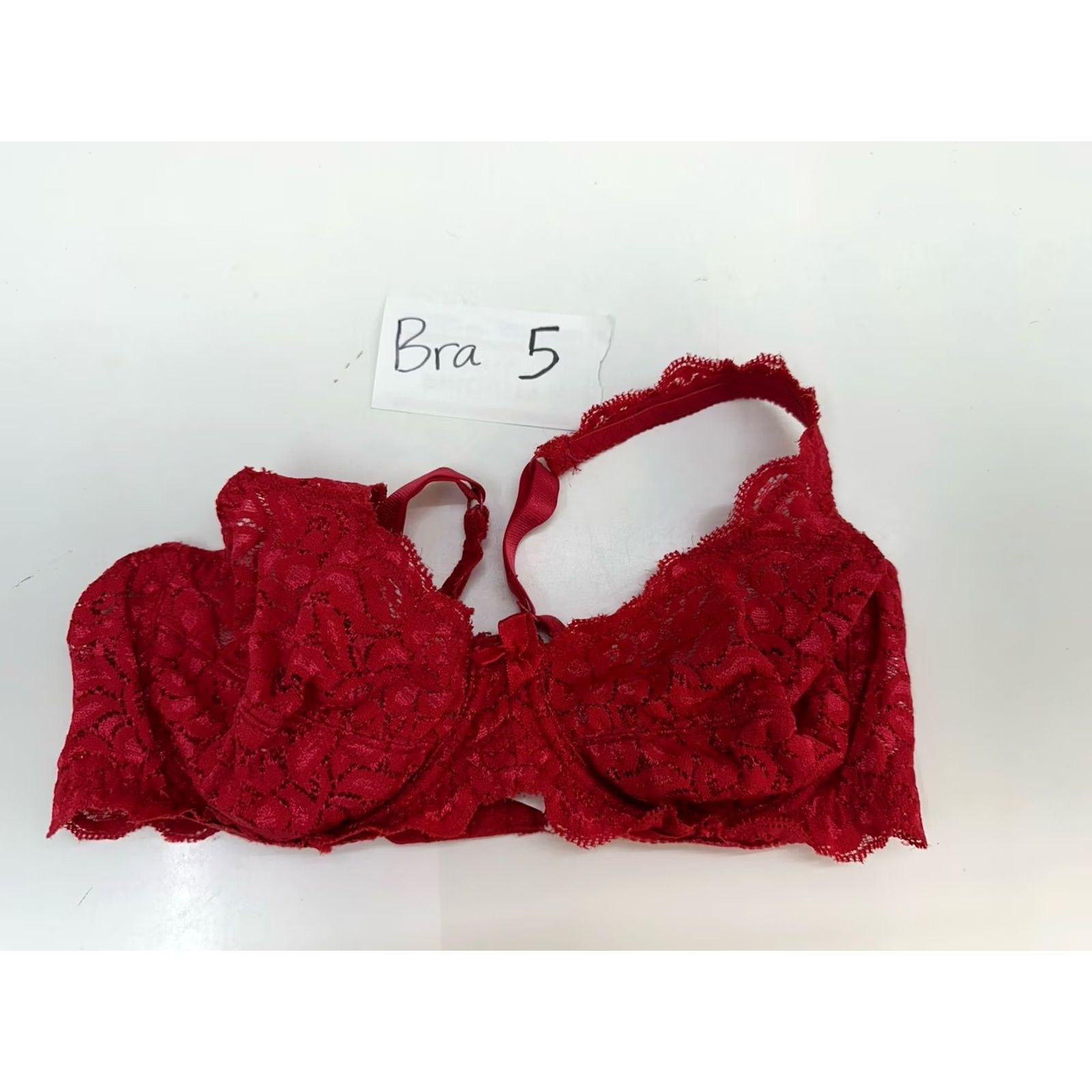 Vintage Unbranded Womens Bra 34B Red Lacey Underwired No Padding T-Shirt Bra Vintage No Size ONE SIZE - 7 Thumbnail