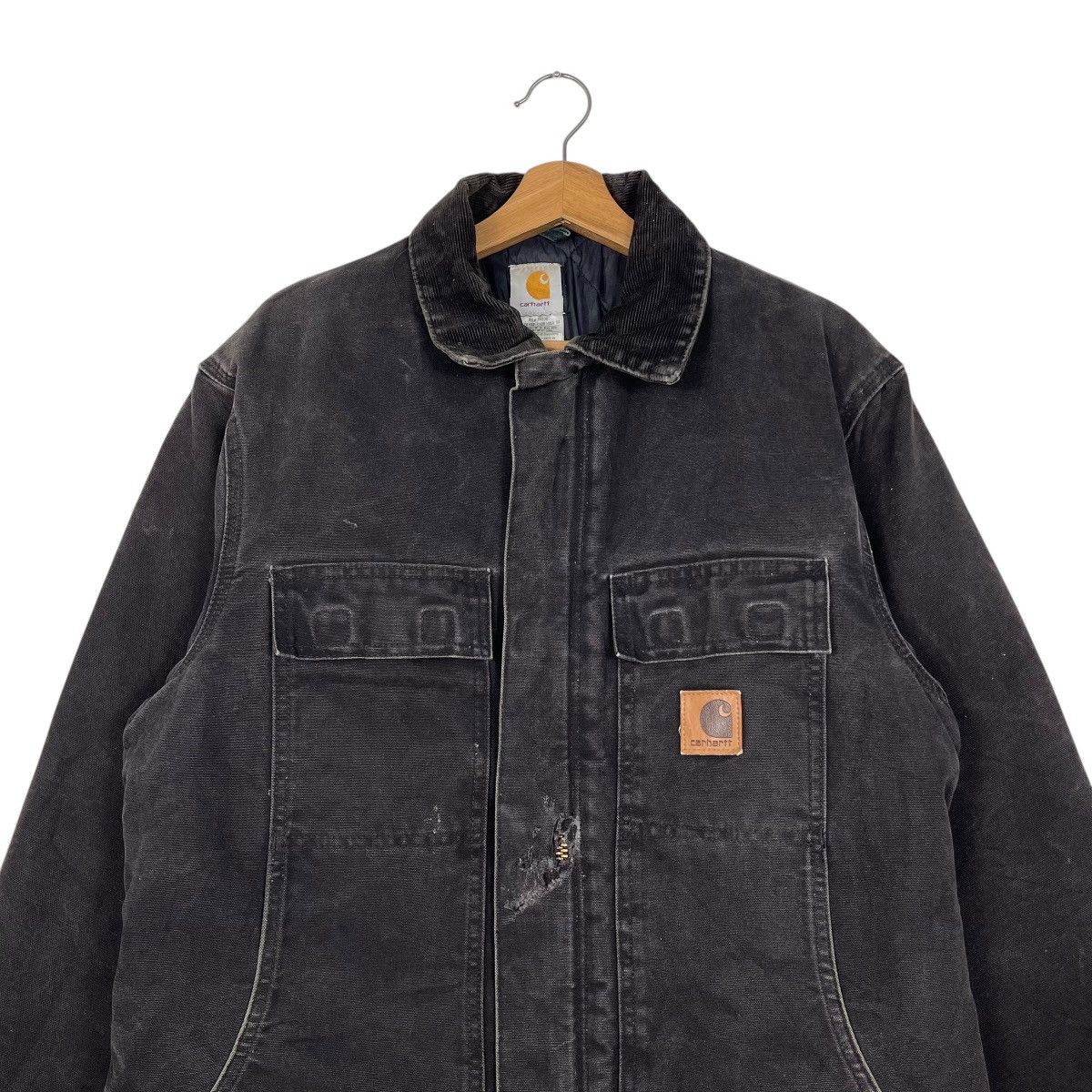 Carhartt Vintage Carhartt Black Denim Heavyweight Jacket Size US M / EU 48-50 / 2 - 2 Thumbnail