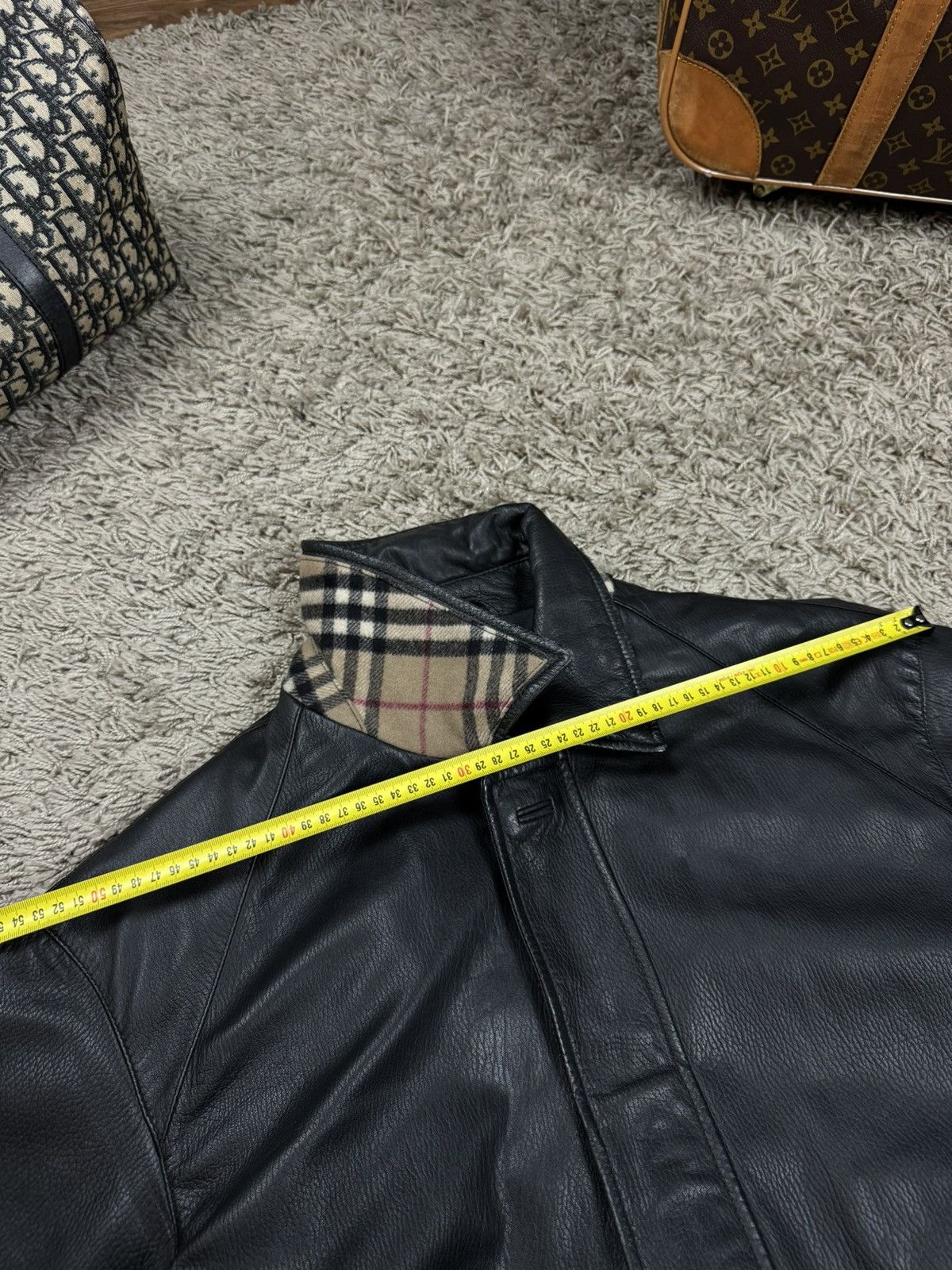 Burberry Vintage leather jacket Burberry original luxury casual item Size US XL / EU 56 / 4 - 7 Thumbnail